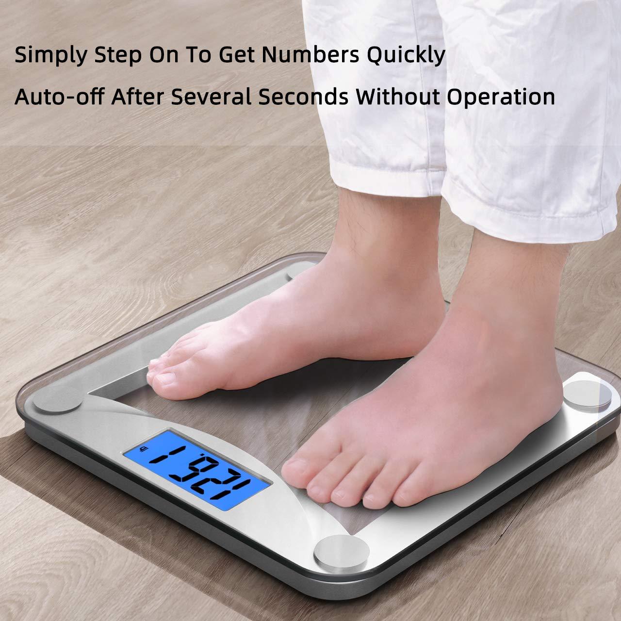 Báscula Digital de Baño Vitafit 30x30cm LCD Retroiluminada 181.4kg