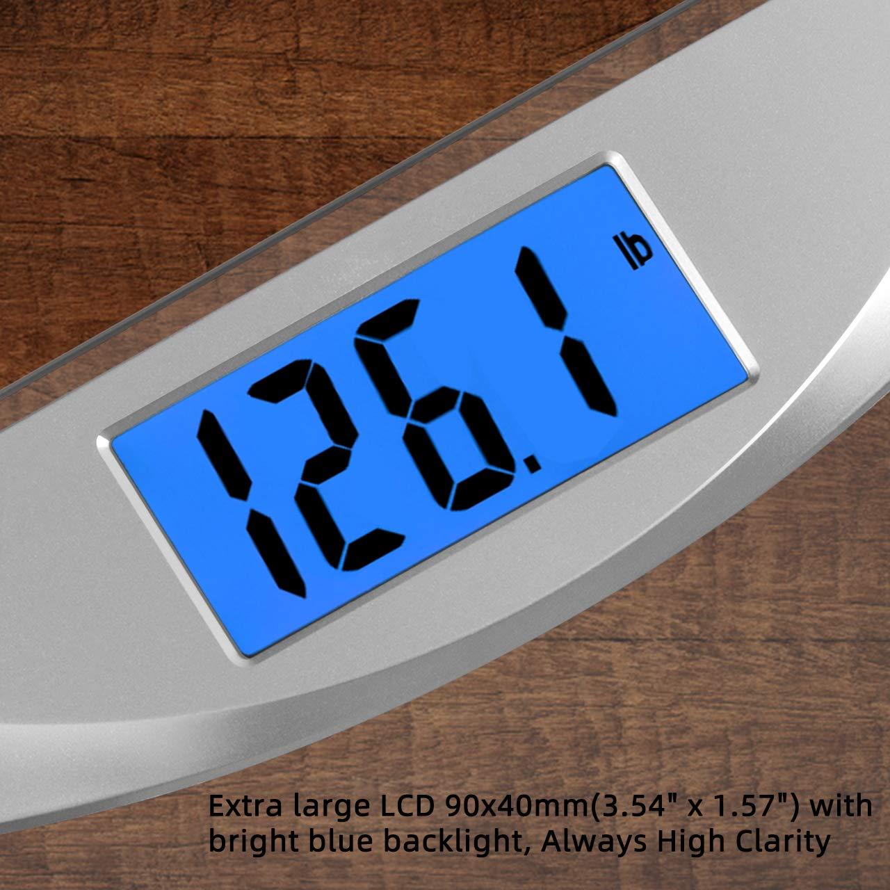 Báscula Digital de Baño Vitafit 30x30cm LCD Retroiluminada 181.4kg