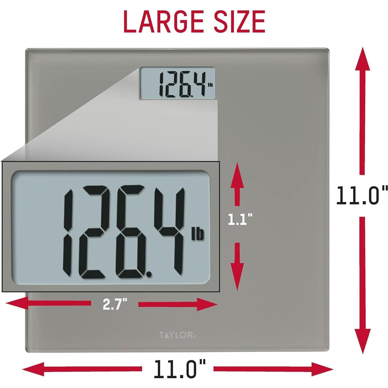 Báscula Digital Taylor para Peso Corporal 158.8 KG Vidrio