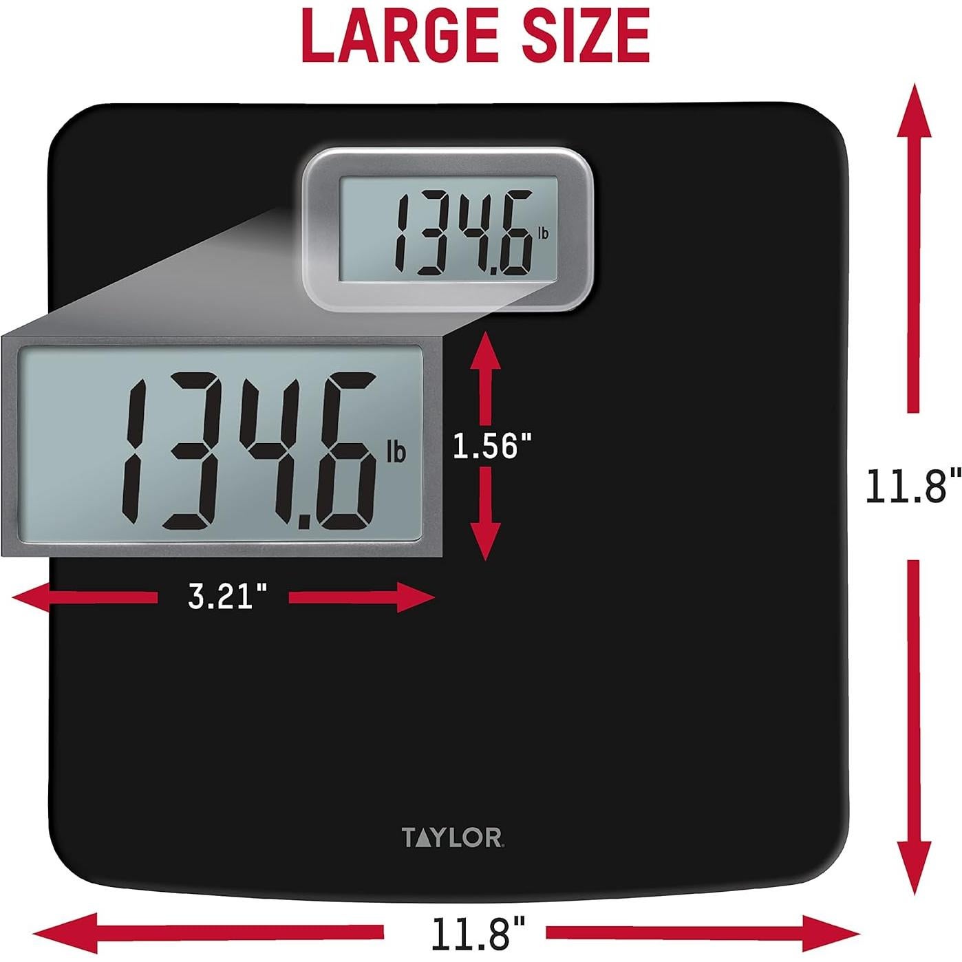 Báscula Digital Taylor Antimicrobiana 181.44 kg Negra