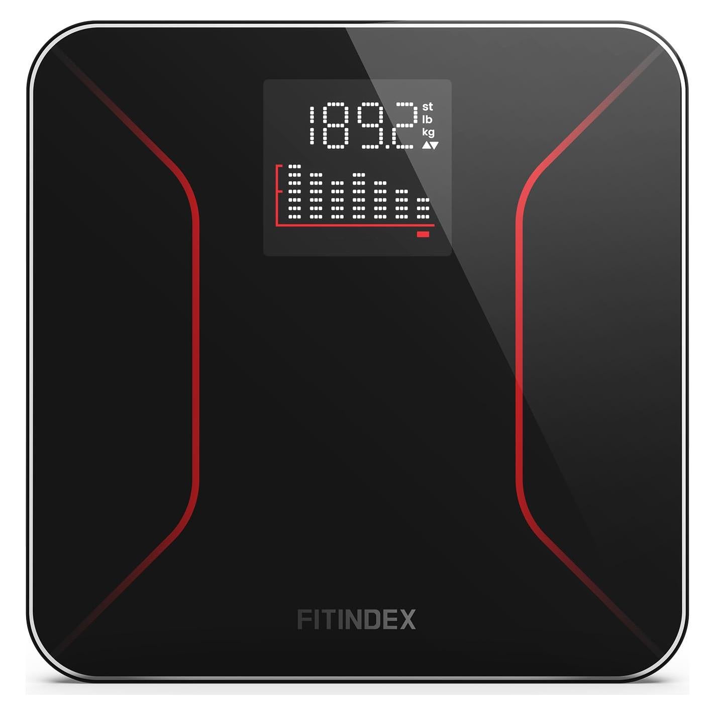 Báscula Digital FITINDEX para Peso Corporal 181.44kg LED