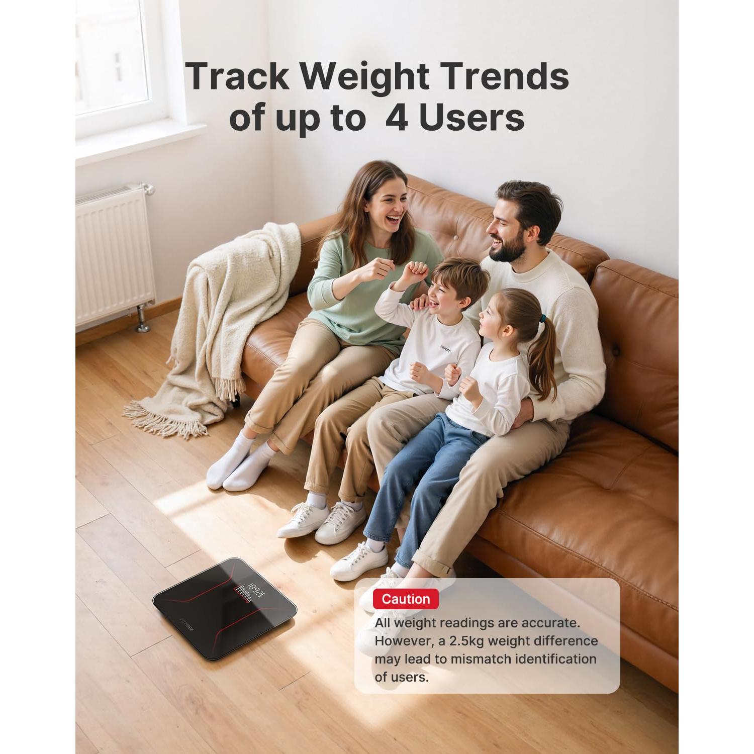 Báscula Digital FITINDEX para Peso Corporal 181.44kg LED