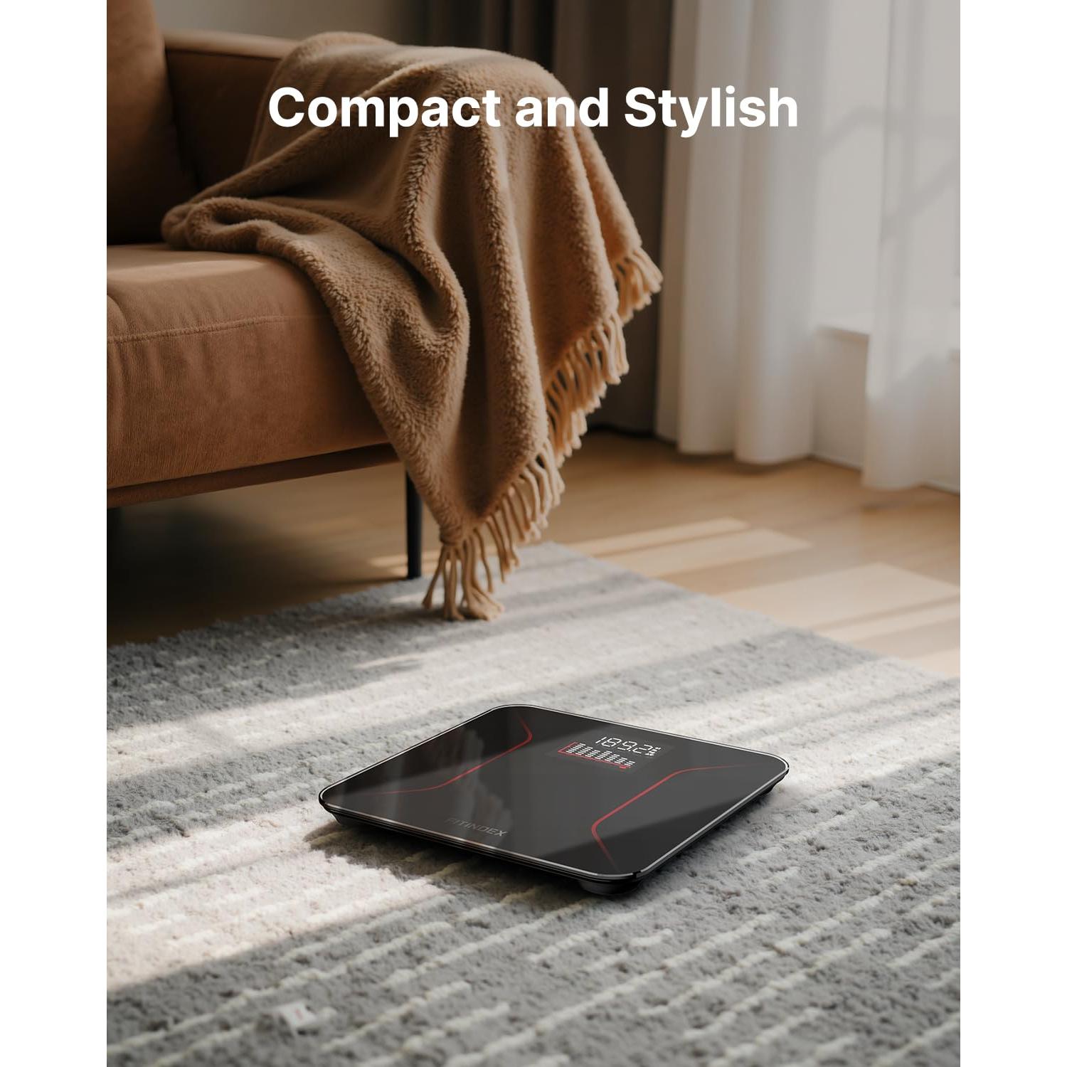 Báscula Digital FITINDEX para Peso Corporal 181.44kg LED