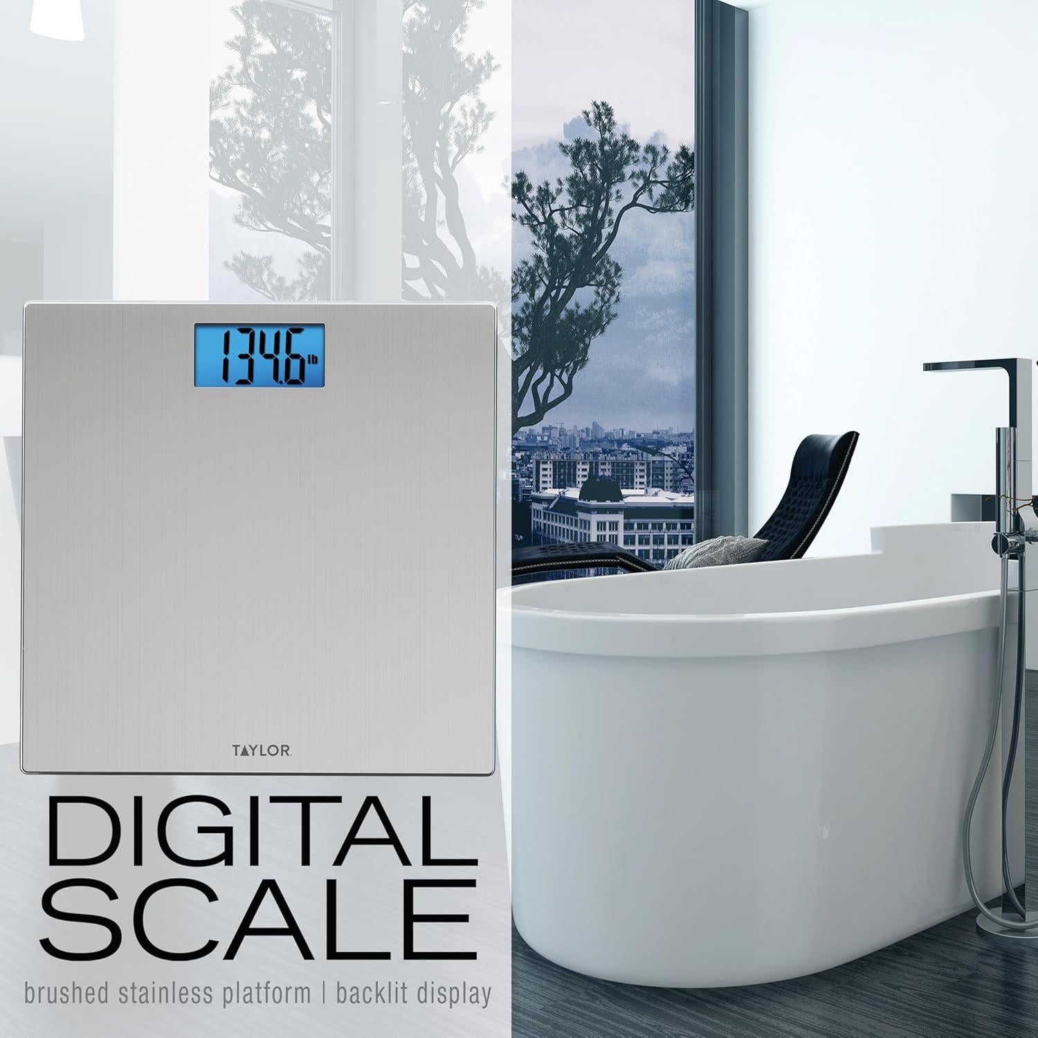 Báscula Digital Taylor 180 kg Acero Inoxidable Pantalla LCD