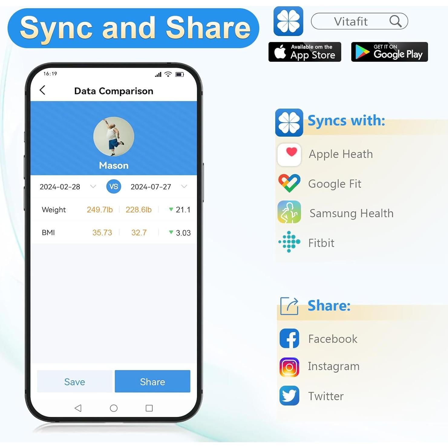 Báscula Digital de Baño Homebuds HB908 272kg Alta Precisión