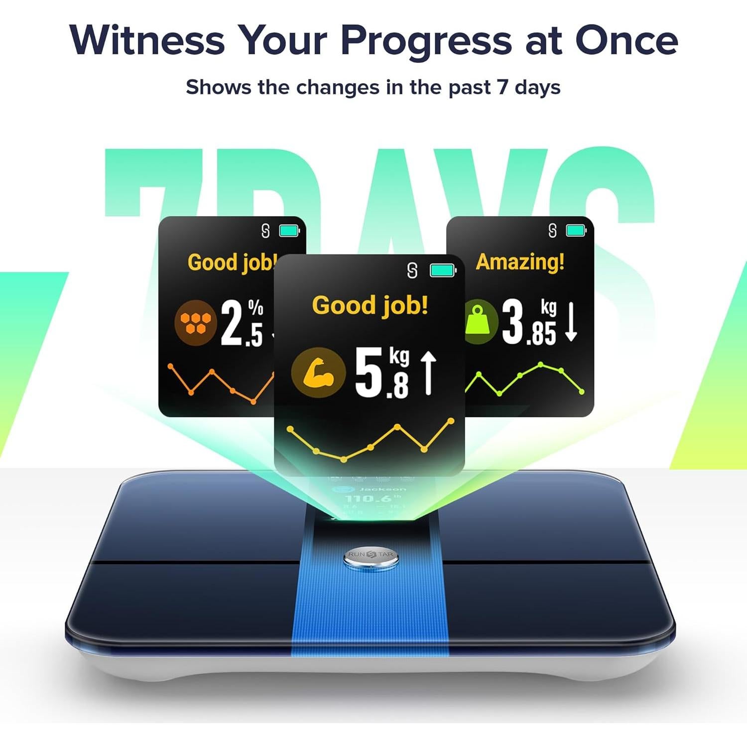 Báscula Inteligente RunStar FI2019G con Pantalla TFT 3.5"