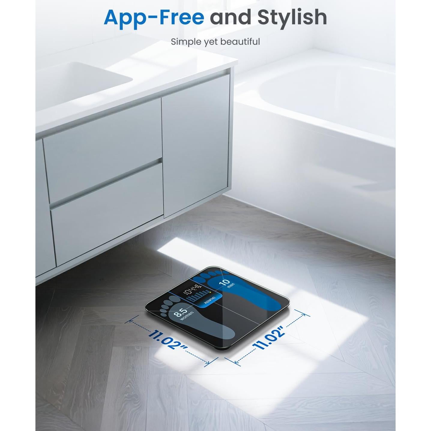 Escala Digital RENPHO con Pantalla LED y Tendencia de Peso