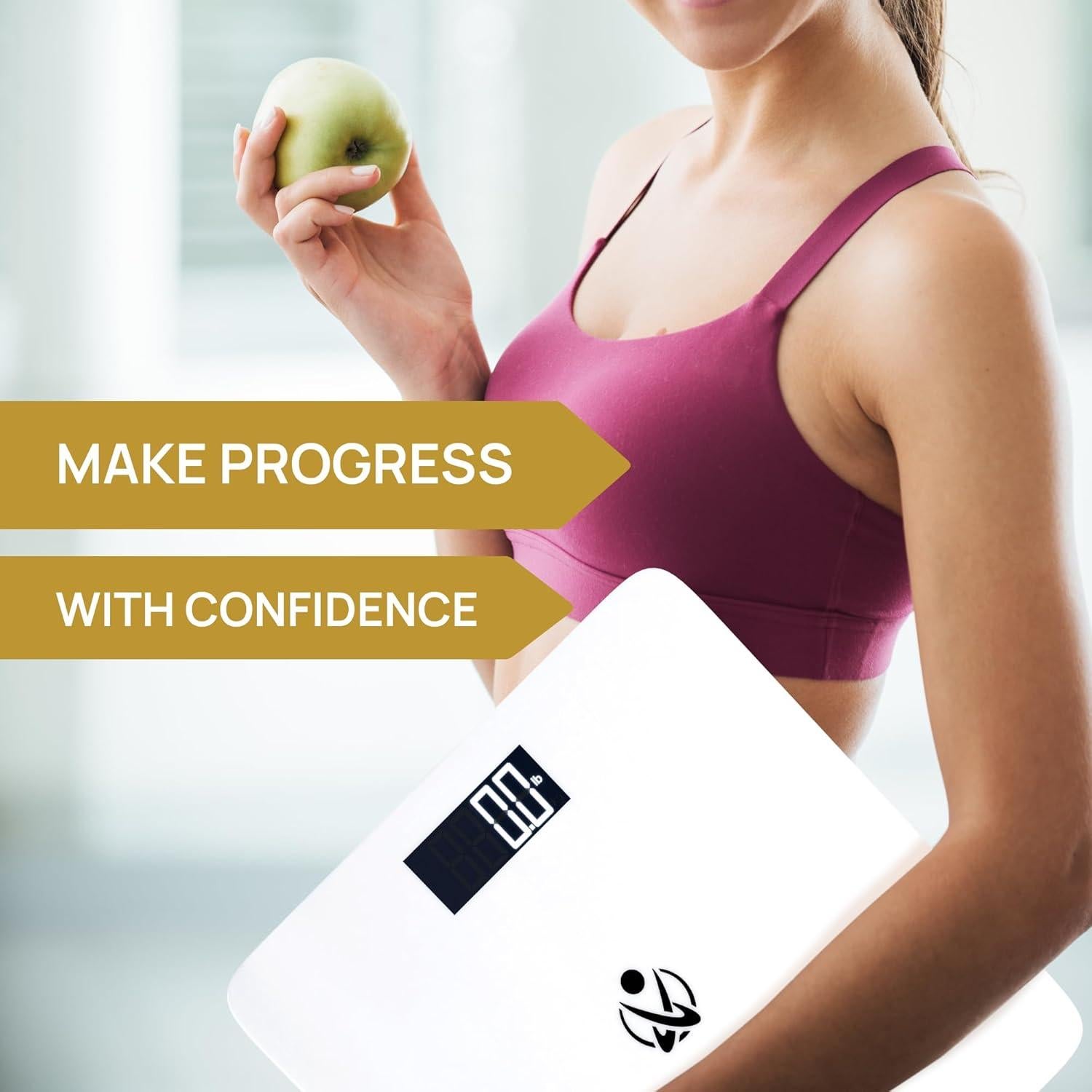 Báscula de Baño Digital INEVIFIT, 181 kg, Vidrio Templado