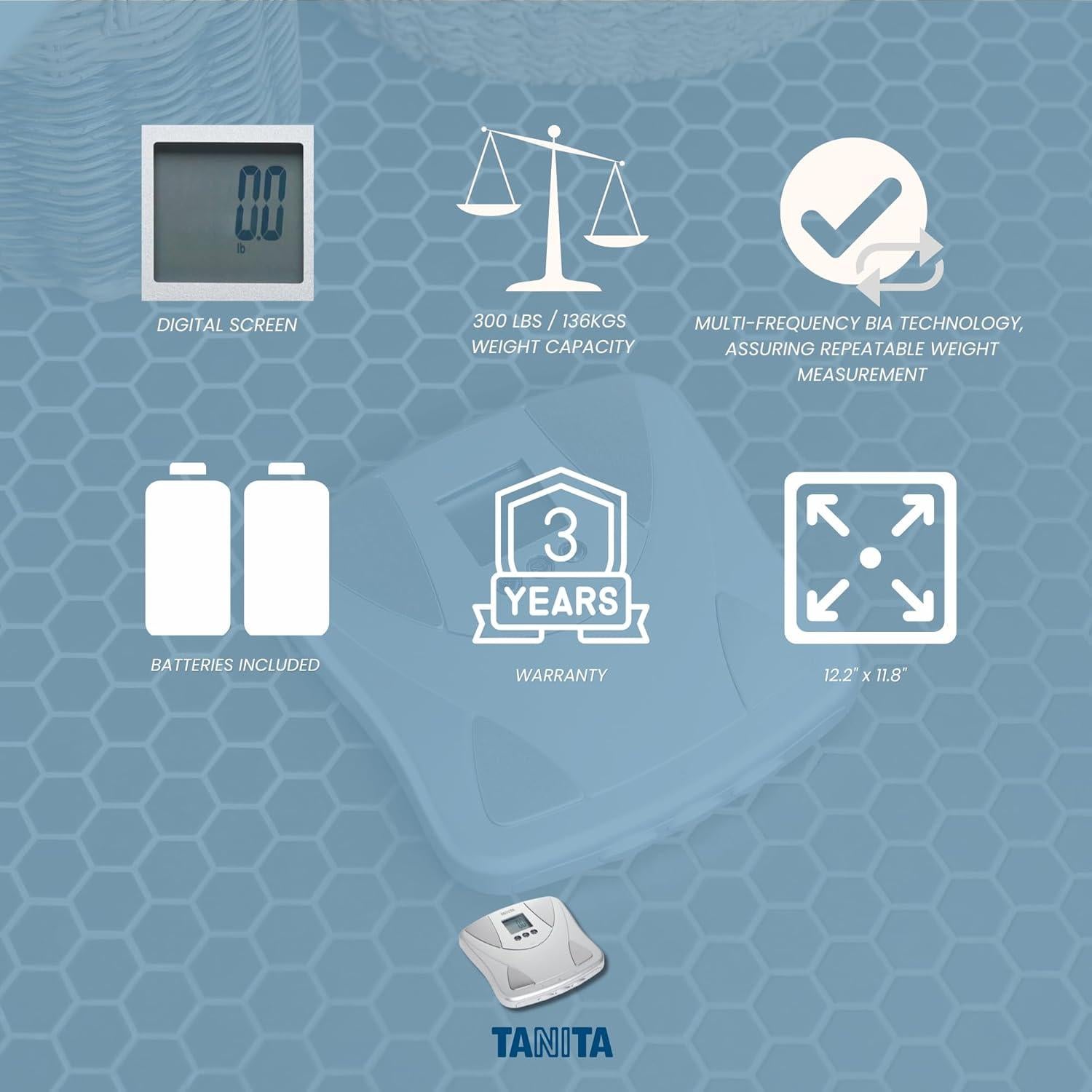 Balanza Digital de Grasa Corporal Tanita BF-679W - 136 kg