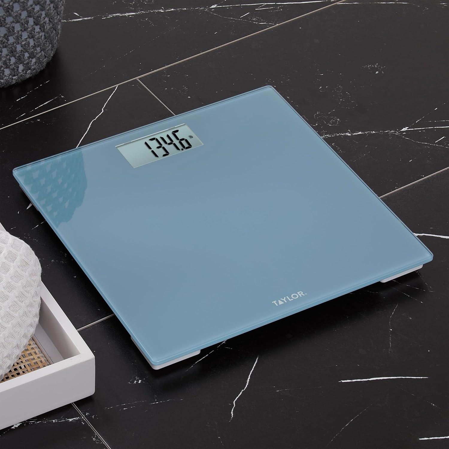 Báscula Digital de Vidrio Taylor 158.8 kg Azul Pizarra