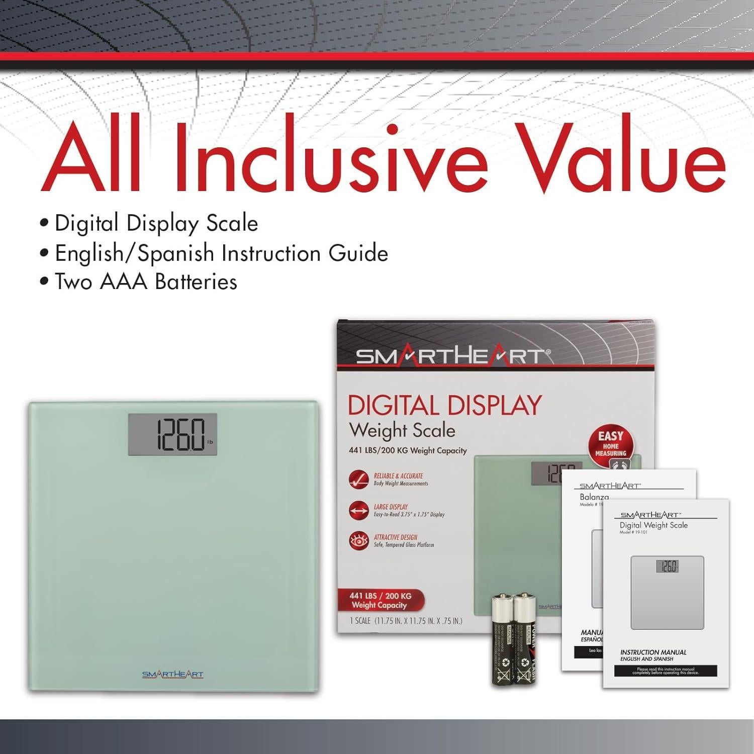 Báscula Digital Veridian 19-101 Vidrio Templado 0.45kg