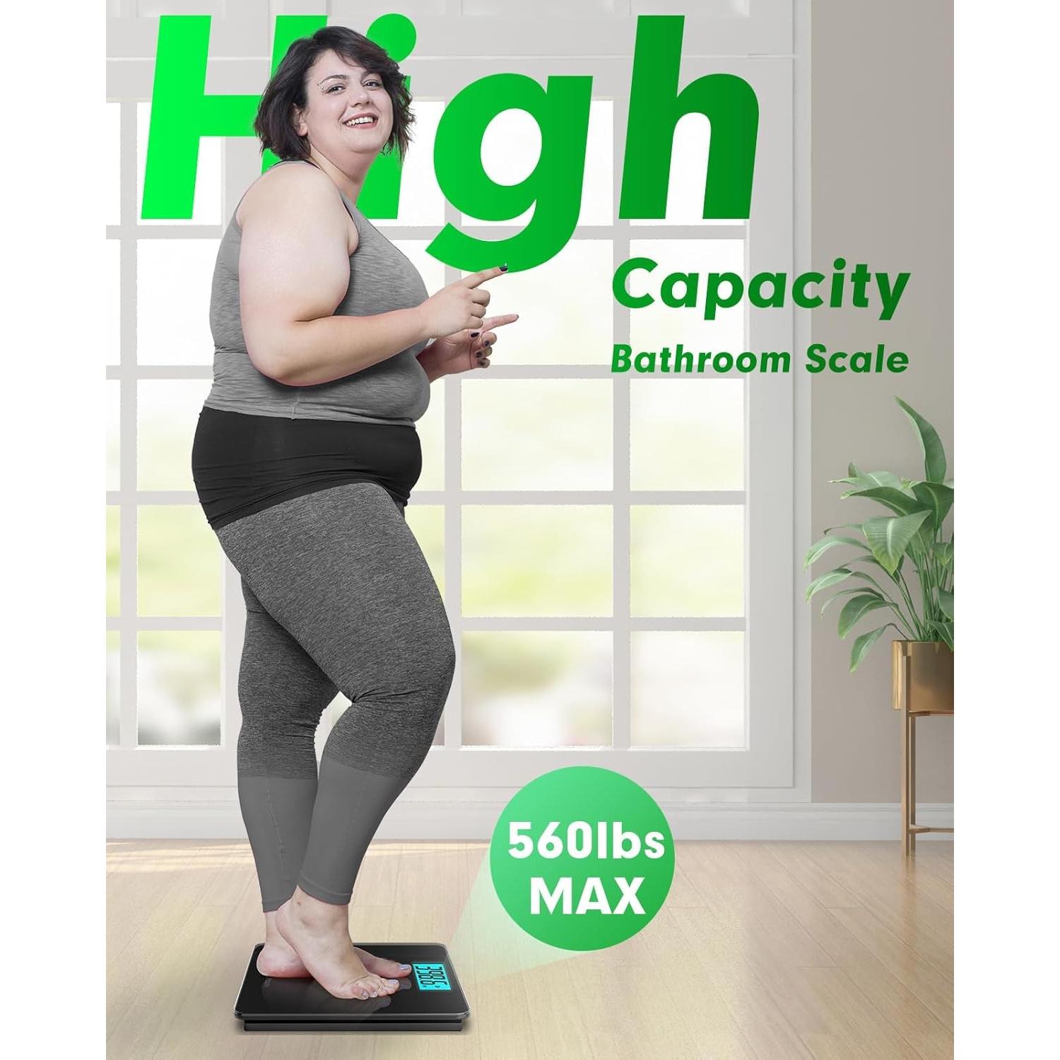 Báscula Digital ZOETOUCH 255kg Pantalla LCD Grande Negra