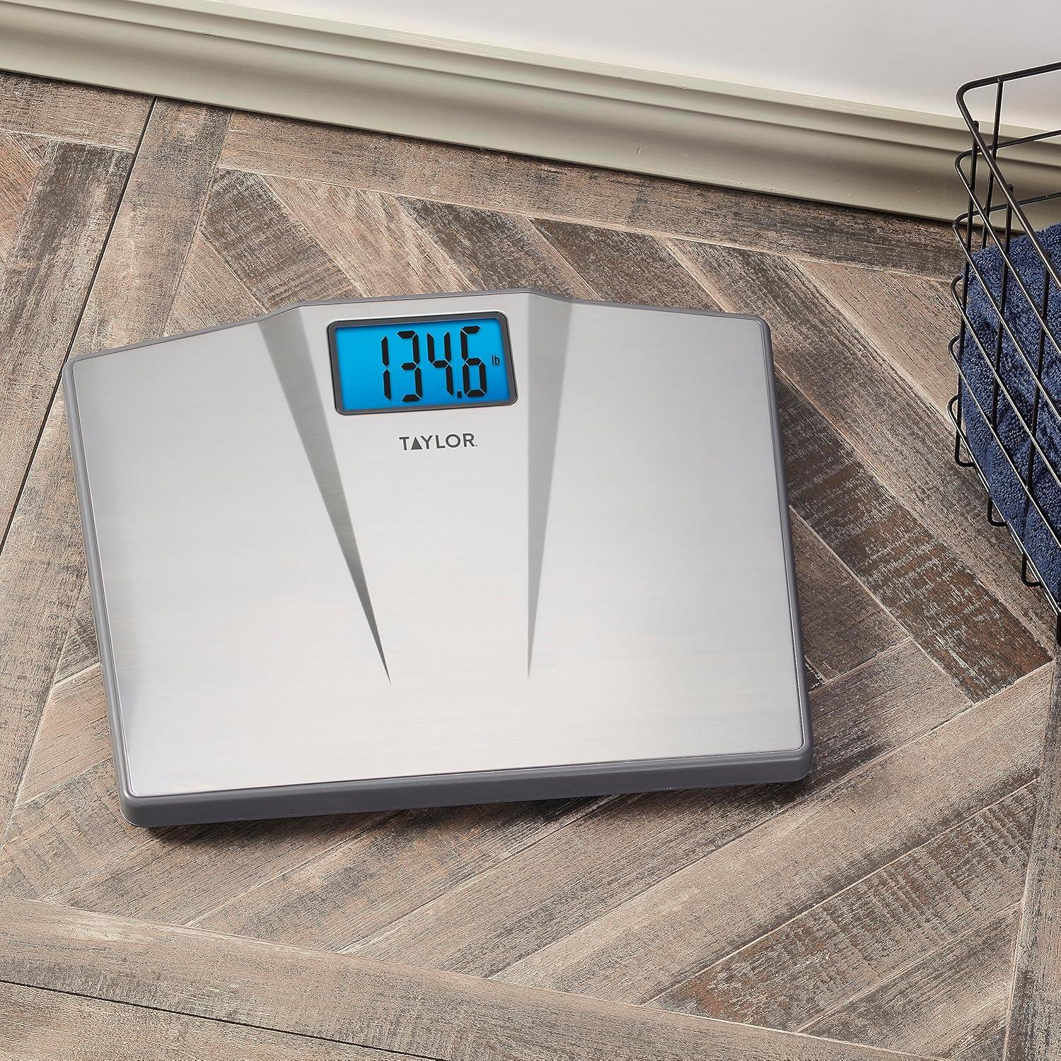 Escala Digital de Baño Taylor 7410, Acero Inoxidable, 250 kg