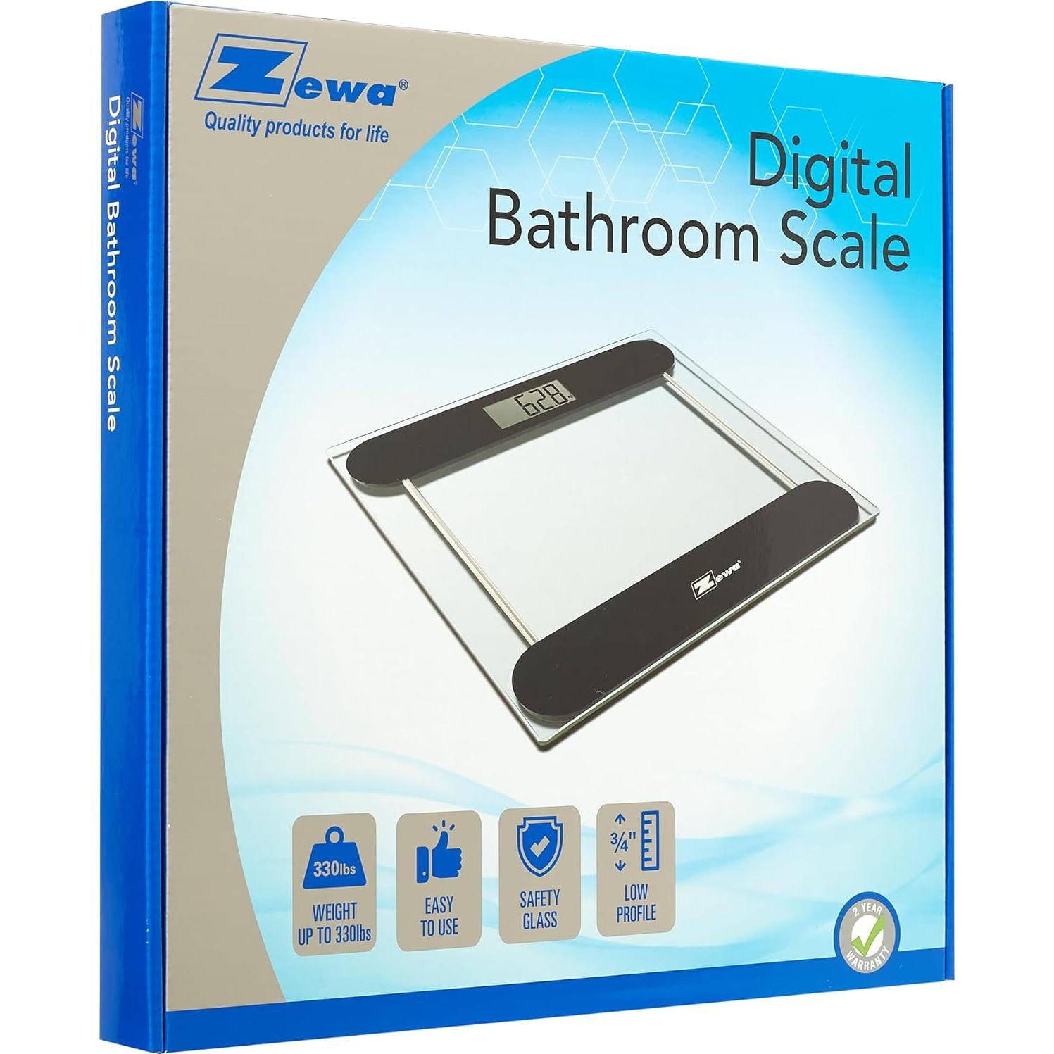 Báscula Digital Zewa 21301 para Baño Vidrio Templado 150 Kg
