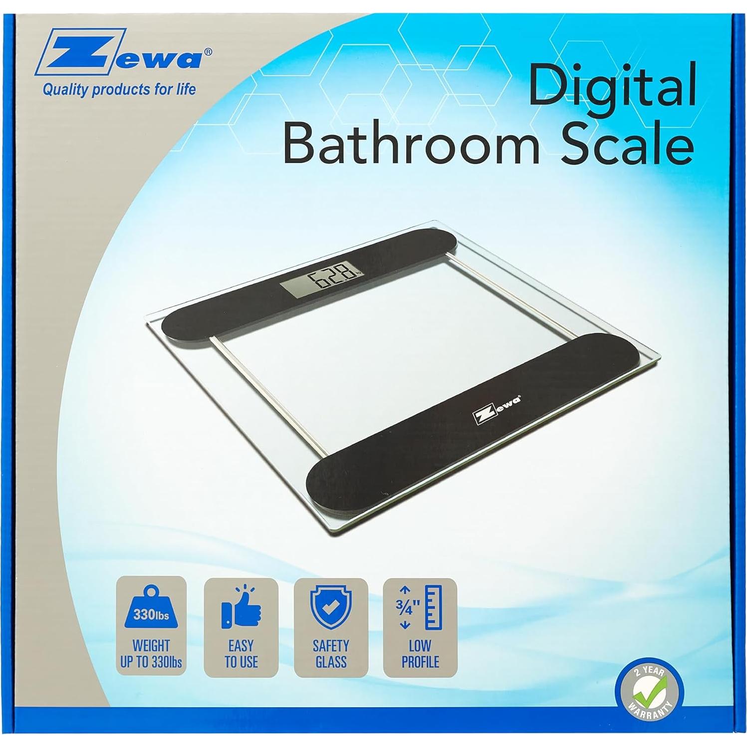 Báscula Digital Zewa 21301 para Baño Vidrio Templado 150 Kg