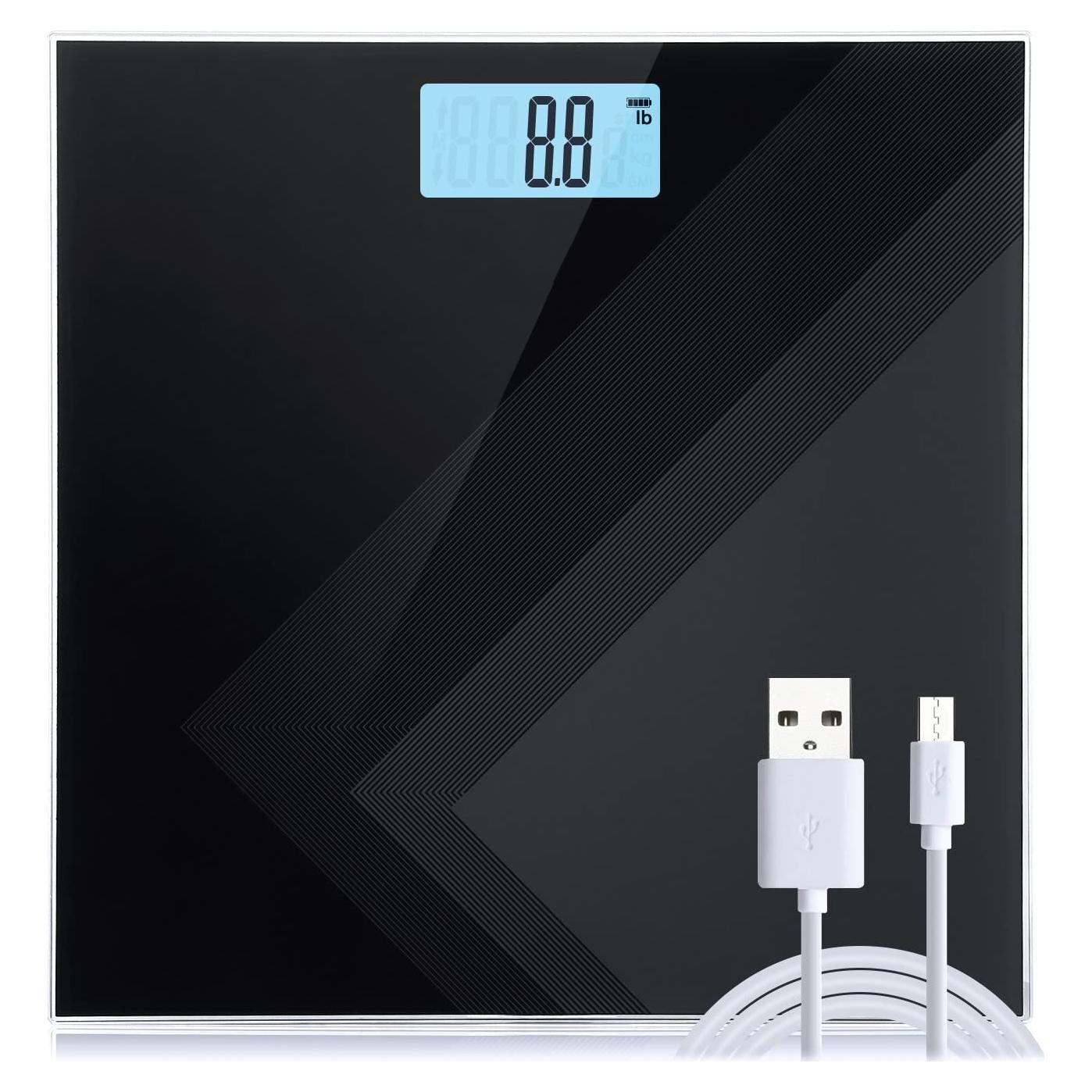 Báscula Digital Uten con Carga USB y Pantalla LCD 180kg