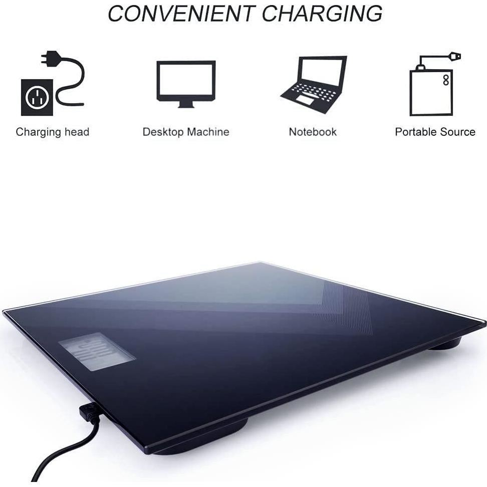 Báscula Digital Uten con Carga USB y Pantalla LCD 180kg