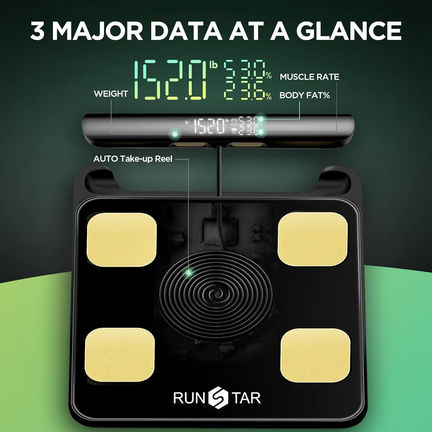 Báscula Inteligente RunStar FG2202-B con 8 Electrodos y APP