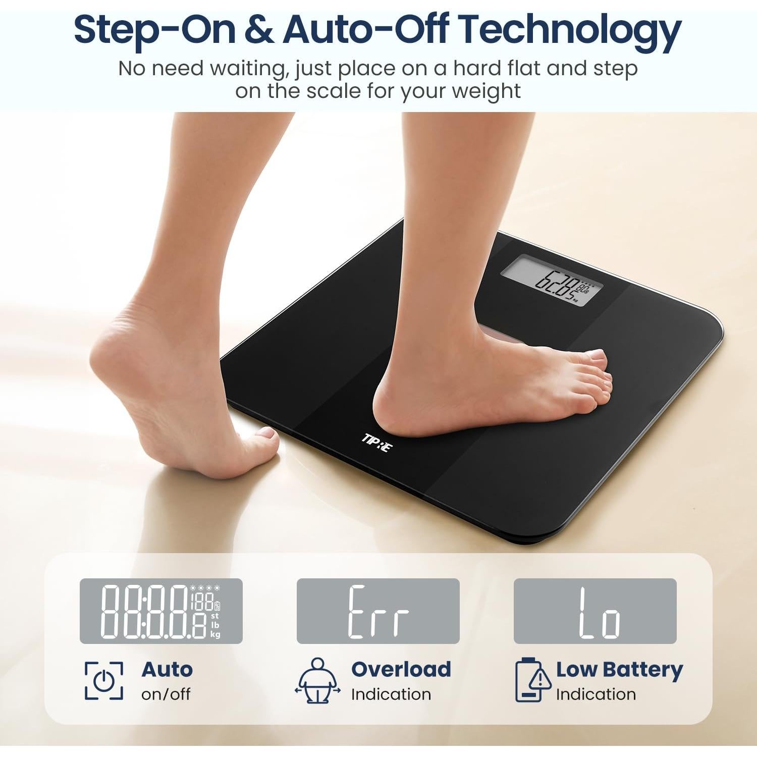 Báscula Digital Solar TIPRE BS01 180kg Precisión 0.045kg