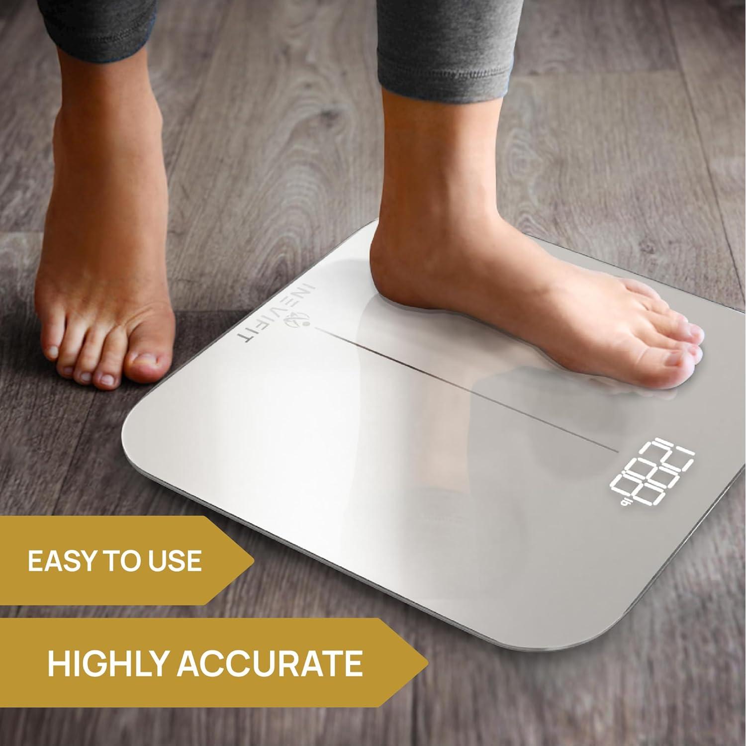 Báscula de baño digital INEVIFIT Premium 181 kg vidrio templado