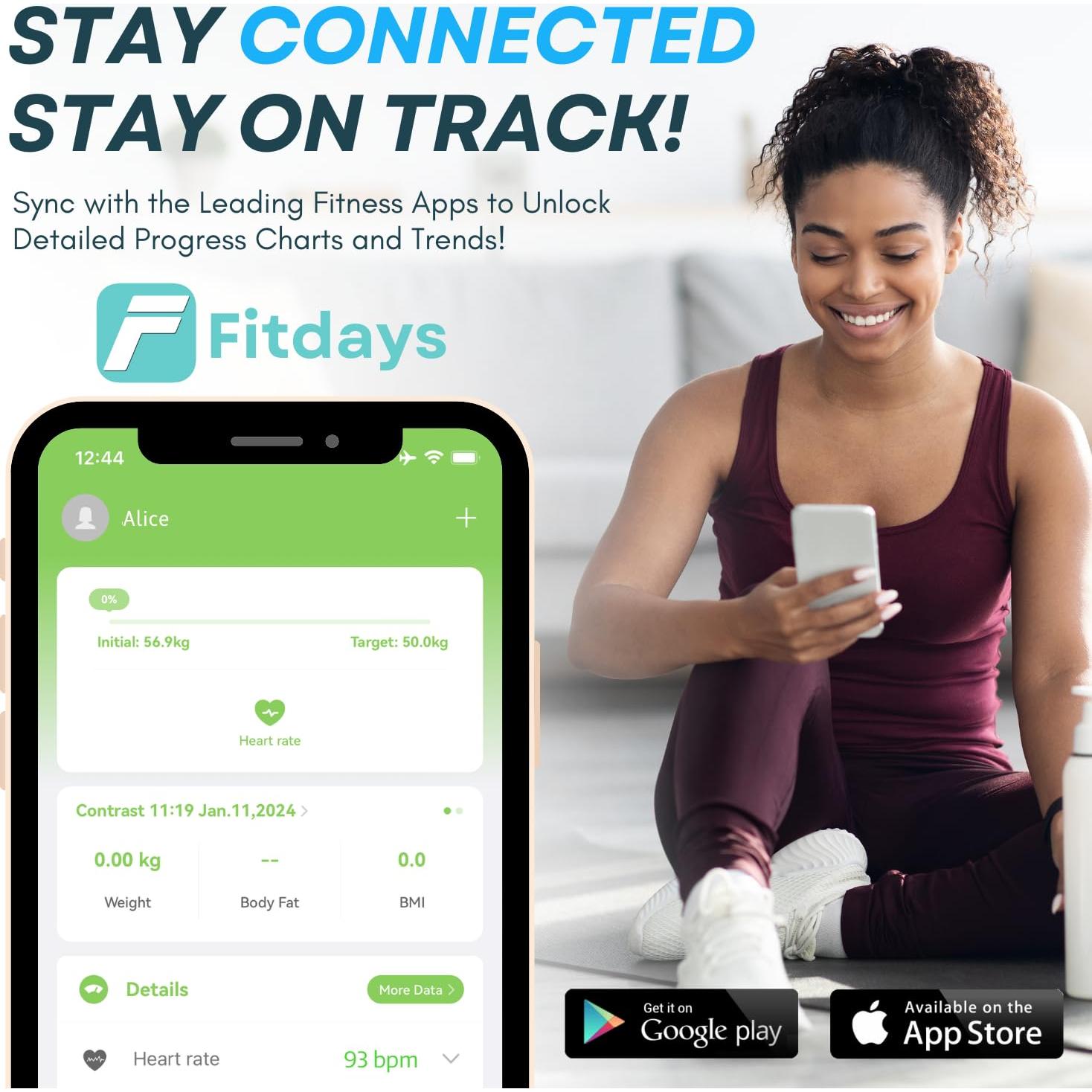 Báscula Inteligente BeHealthy Bluetooth 180 kg, 16 Análisis Corporal