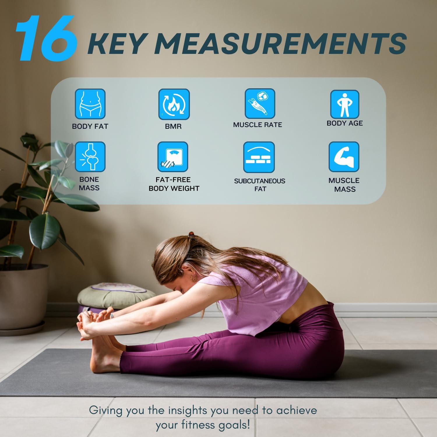 Báscula Inteligente BeHealthy Bluetooth 180 kg, 16 Análisis Corporal