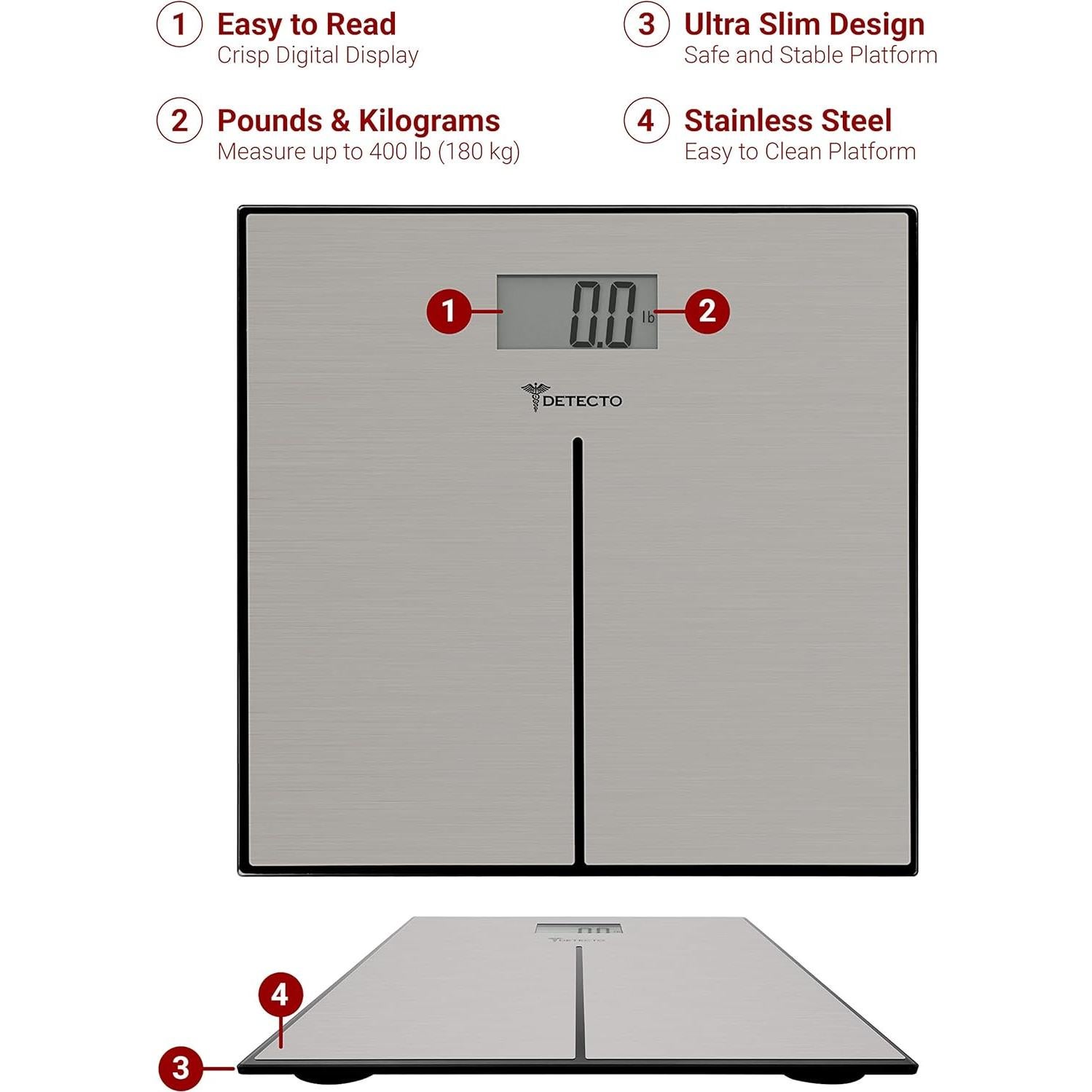 Báscula de baño digital Escali D133 Deluxe 180kg acero inoxidable