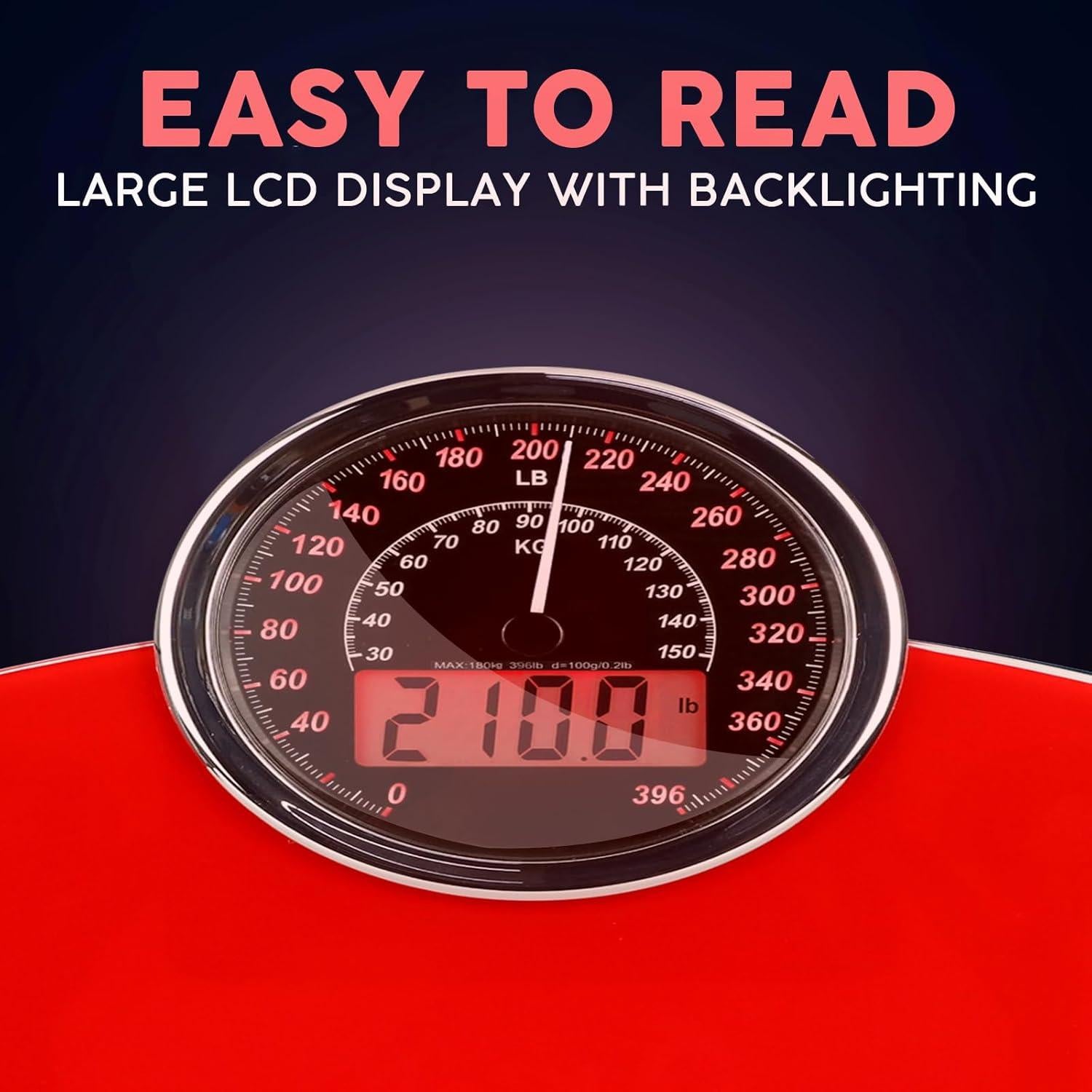 Báscula Híbrida Adamson Digital y Analógica 180kg Vidrio Templado