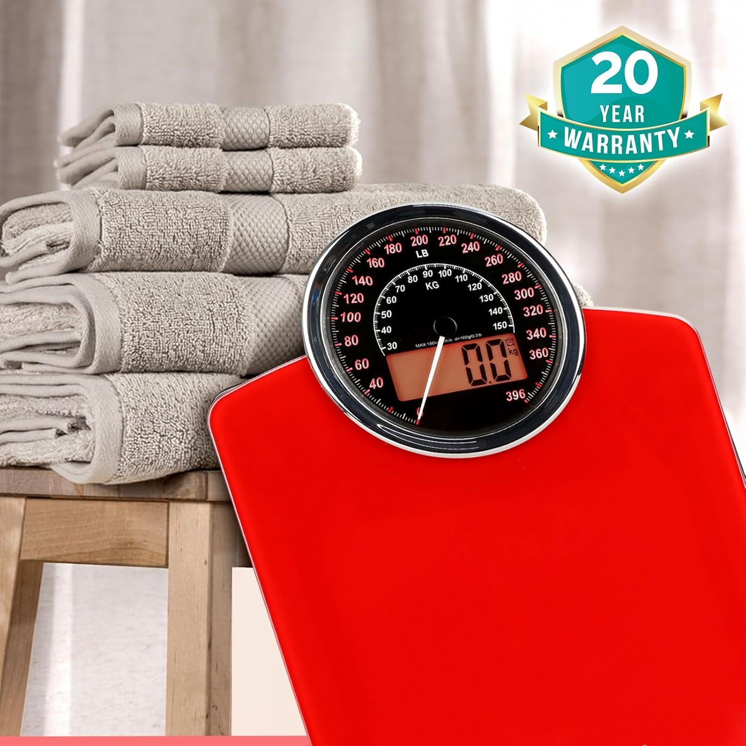 Báscula Híbrida Adamson Digital y Analógica 180kg Vidrio Templado