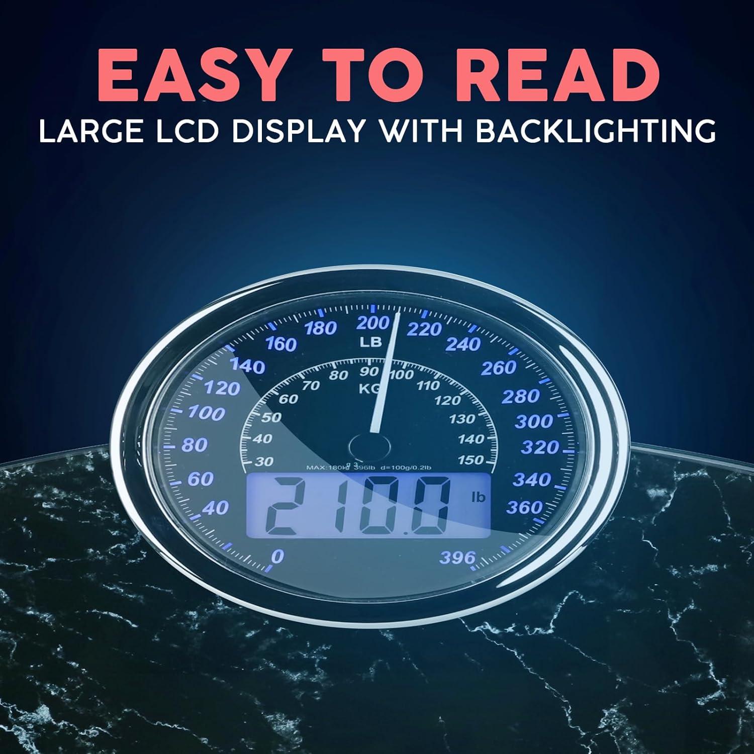 Báscula Híbrida Digital y Analógica Adamson 180kg Vidrio Templado