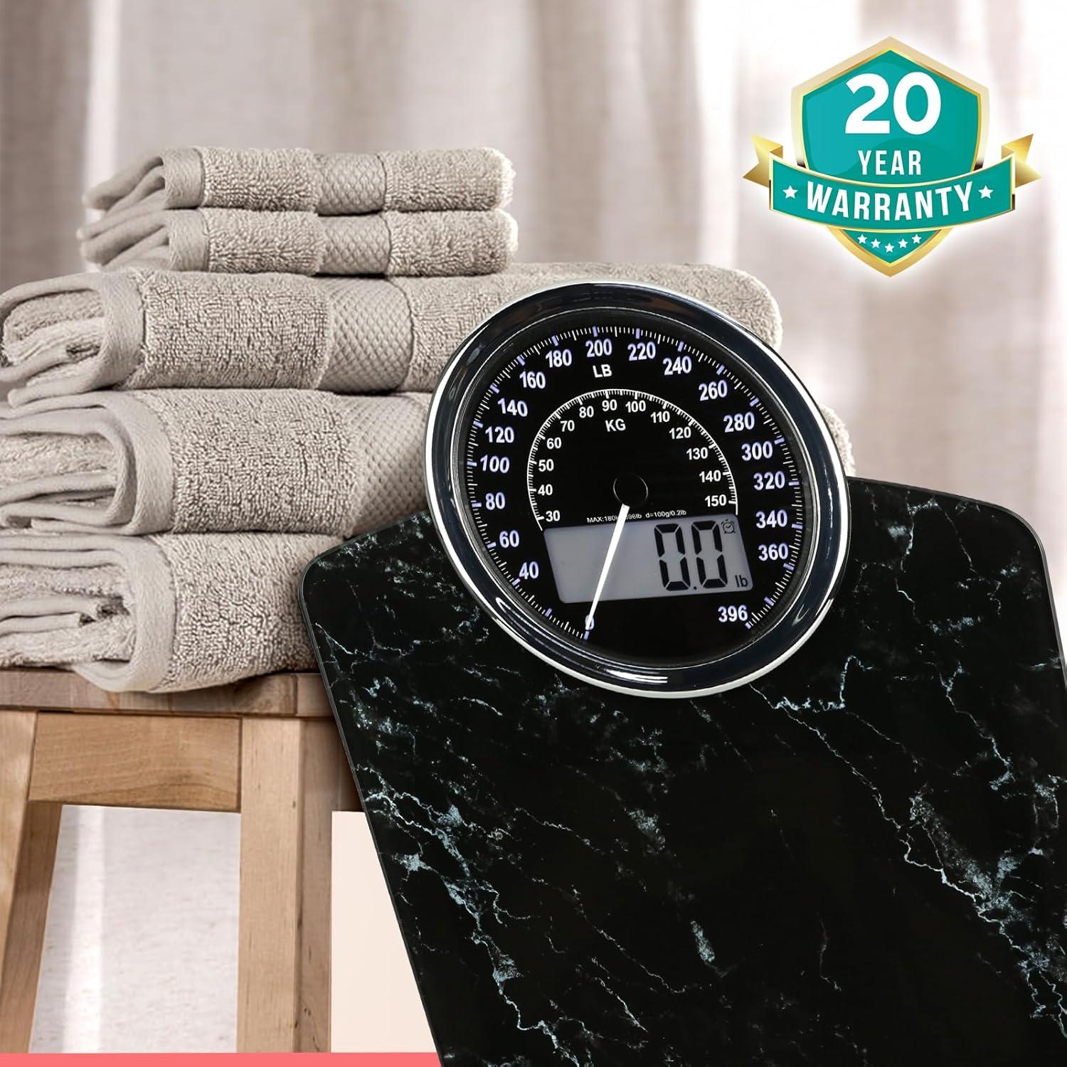 Báscula Híbrida Digital y Analógica Adamson 180kg Vidrio Templado