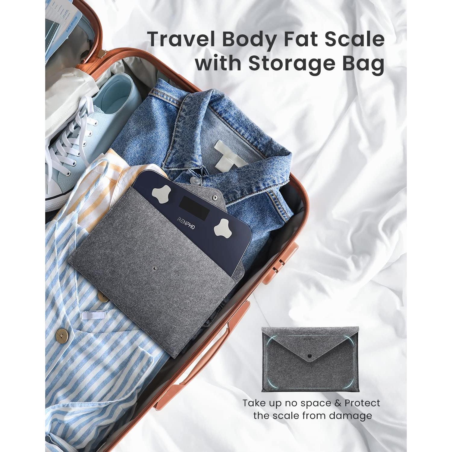Báscula de Viaje RENPHO R-A009 para Peso Corporal y Grasa