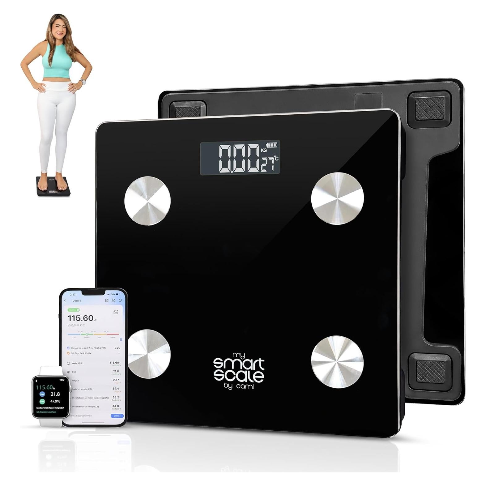 Báscula Inteligente Powerfit Digital con IMC y Grasa Corporal