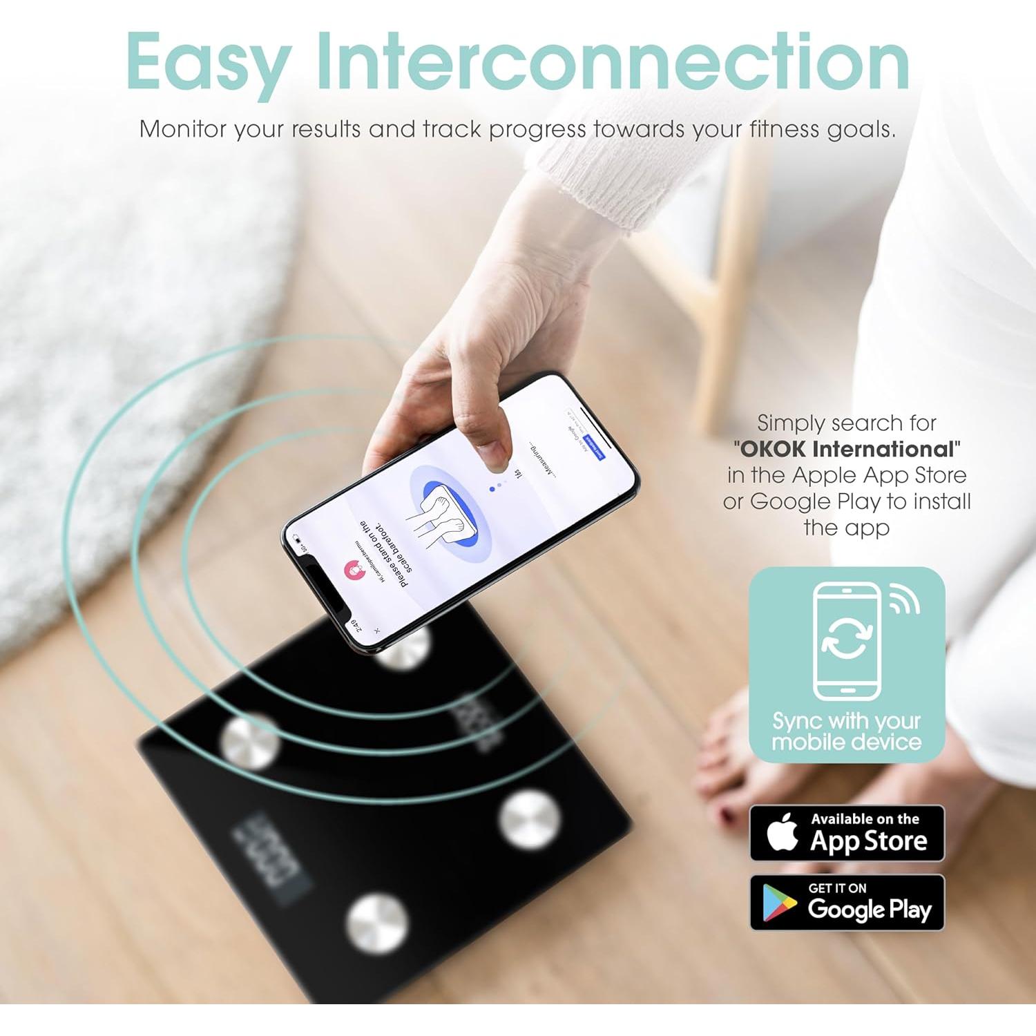 Báscula Inteligente Powerfit Digital con IMC y Grasa Corporal