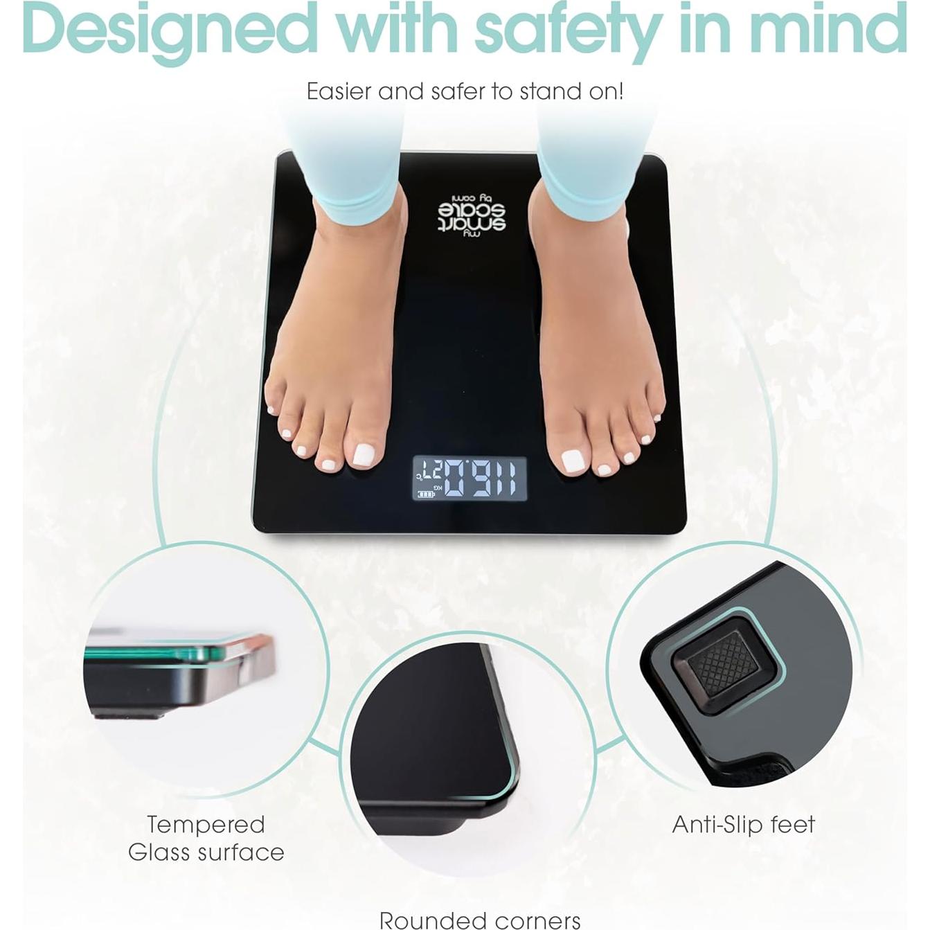 Báscula Inteligente Powerfit Digital con IMC y Grasa Corporal