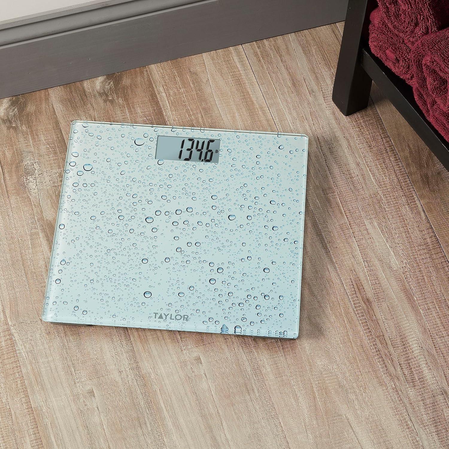 Báscula Digital Taylor 181.44 kg Alta Precisión Vidrio 30x30 cm