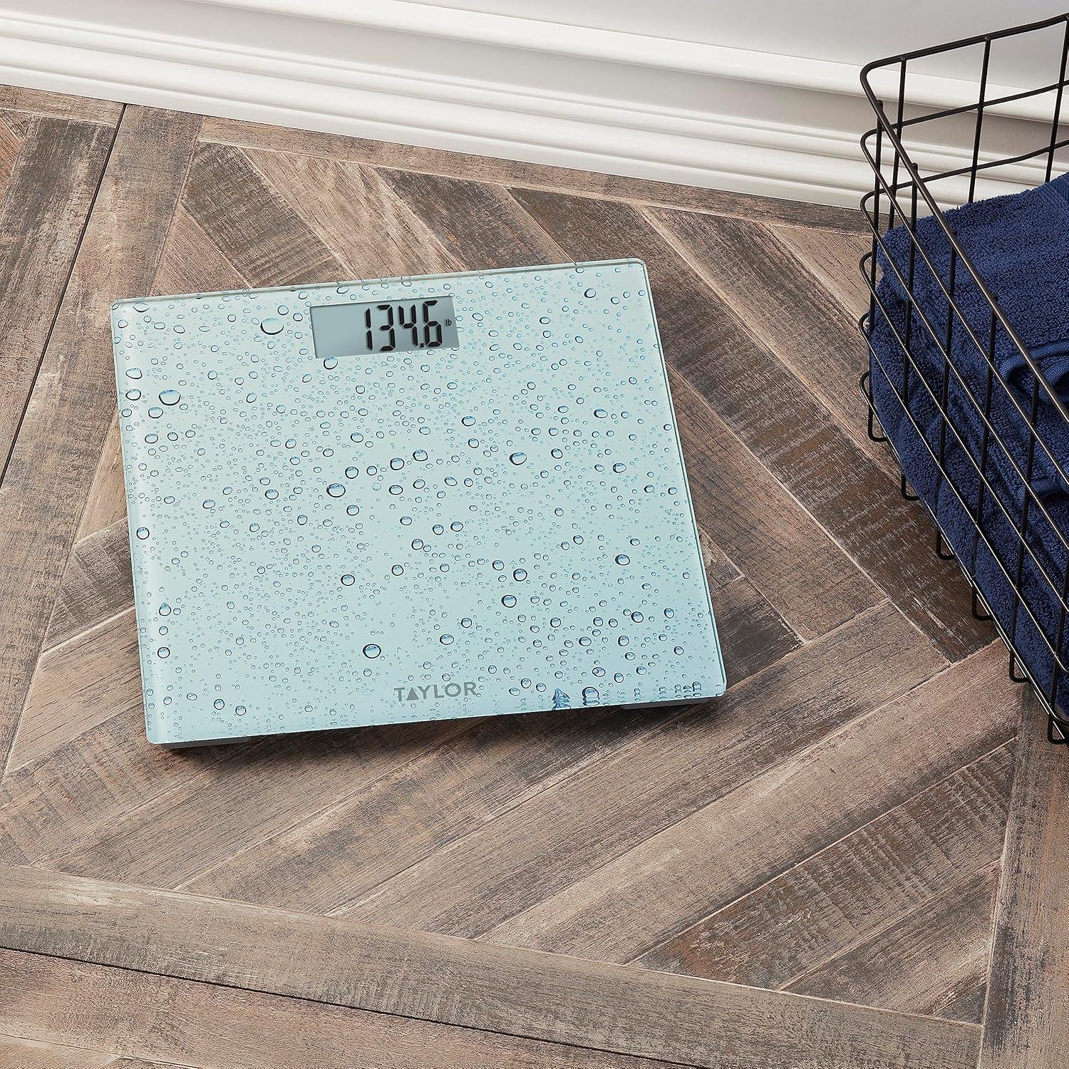 Báscula Digital Taylor 181.44 kg Alta Precisión Vidrio 30x30 cm