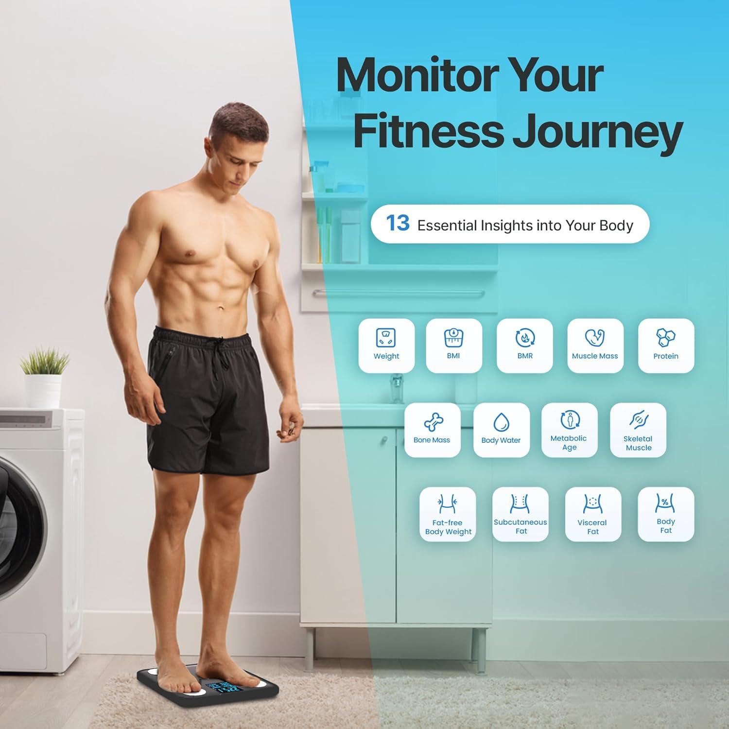 Báscula Inteligente Digital Zhongshan B90H - 181 kg, Grasa y Músculo