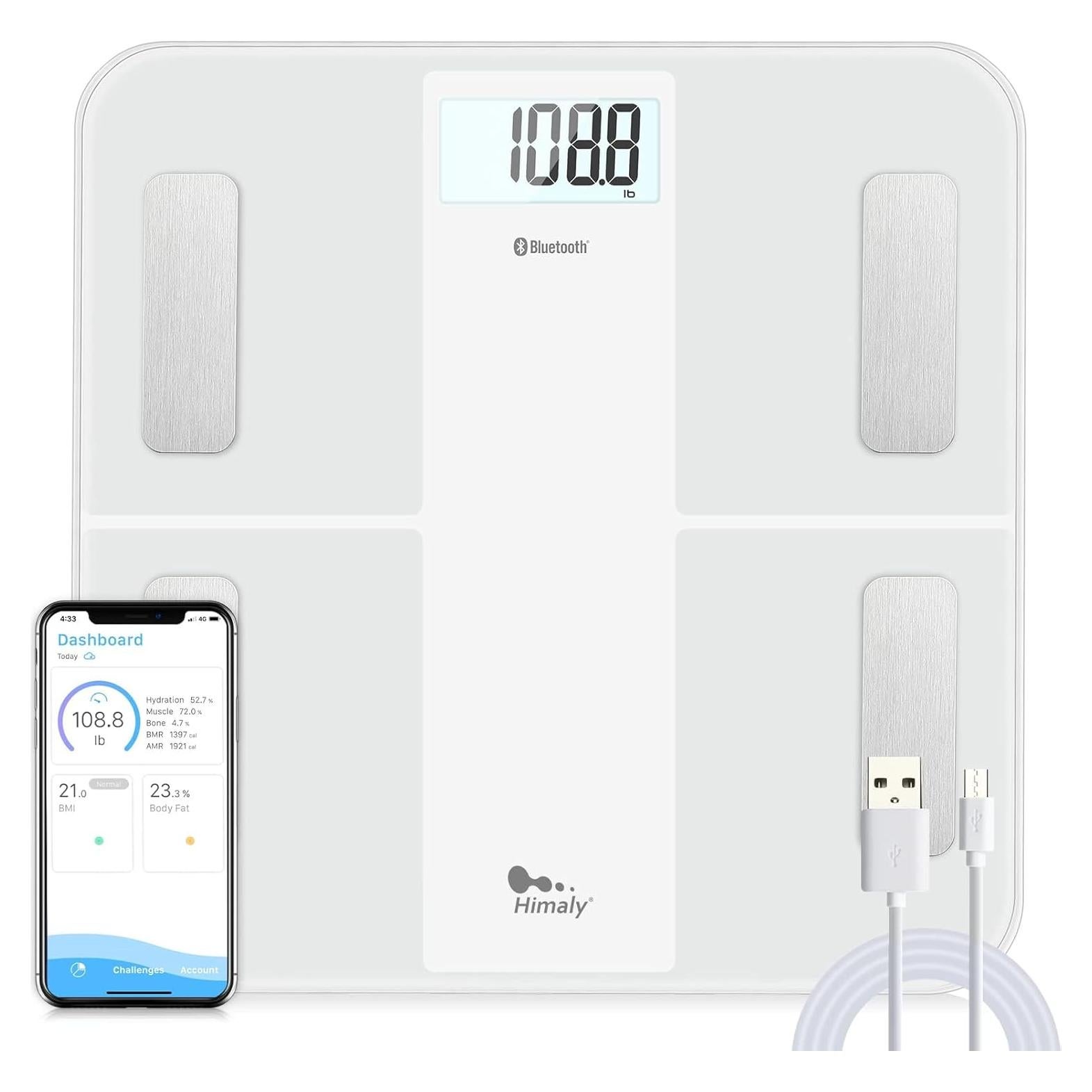 Balanza de Baño Digital Bluetooth himaly IF1011AR 181 kg