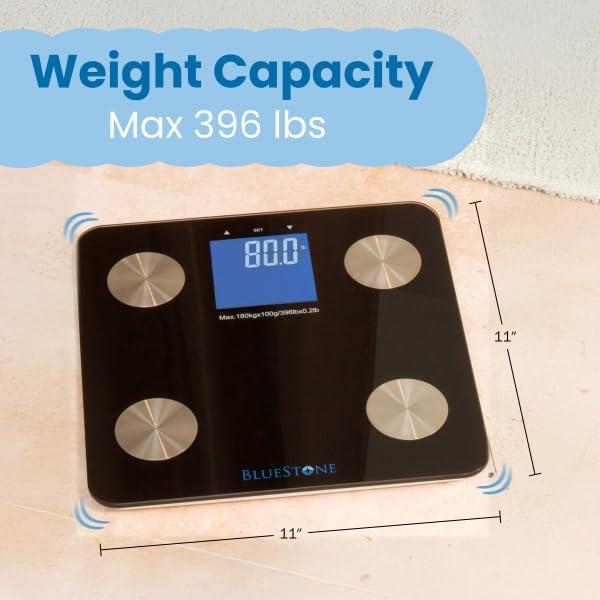 Escala de Baño Digital Bluestone - Vidrio Templado 181.44 kg