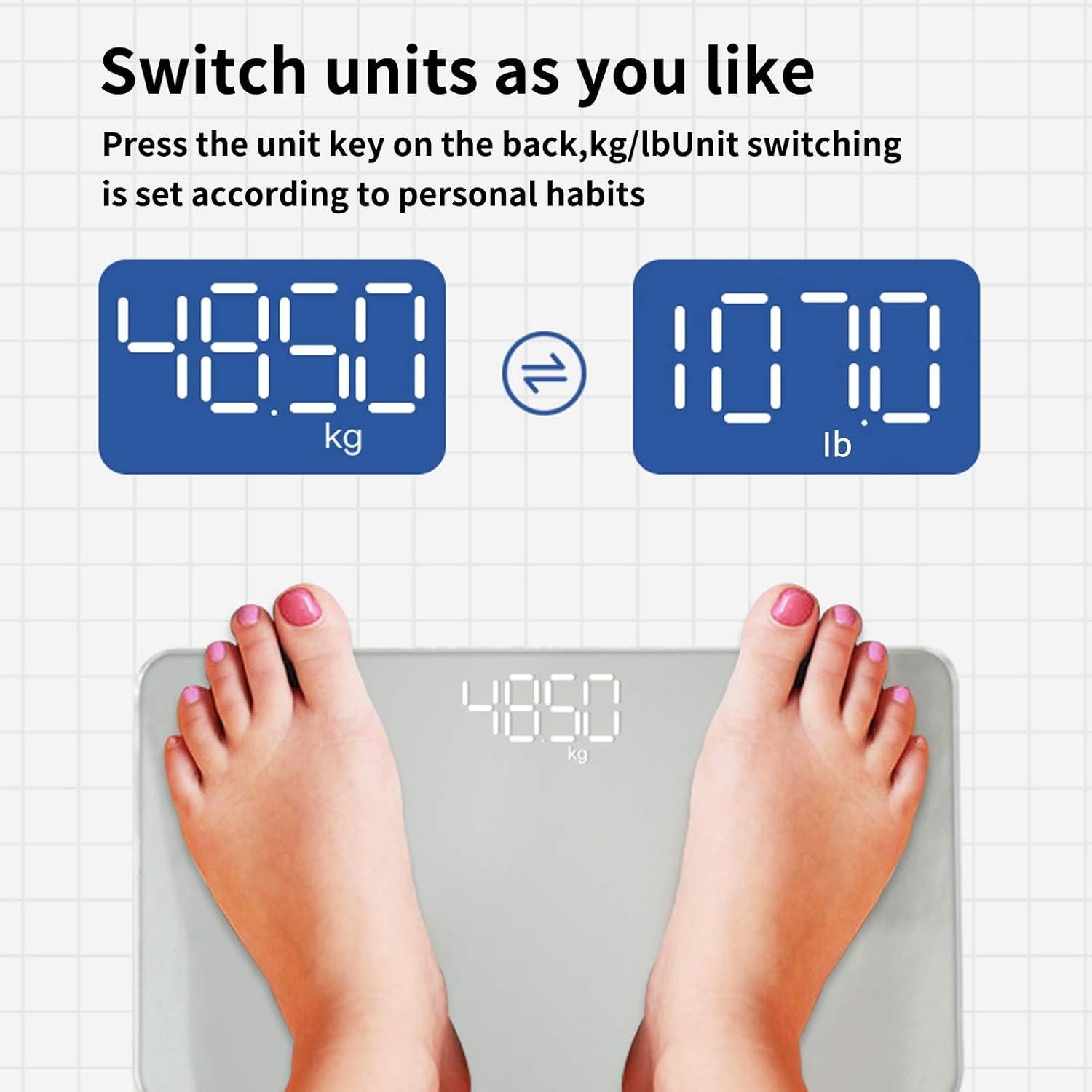 Báscula Digital de Viaje Venugopalan 180 kg con Espejo