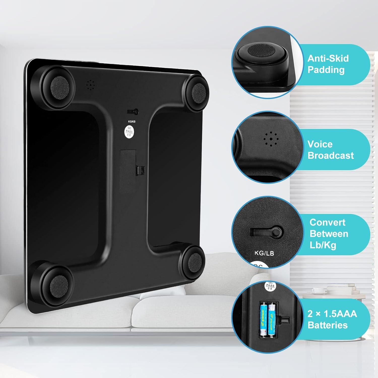 Báscula Hablante Digital BATVOX 181 kg Pantalla LCD Antideslizante