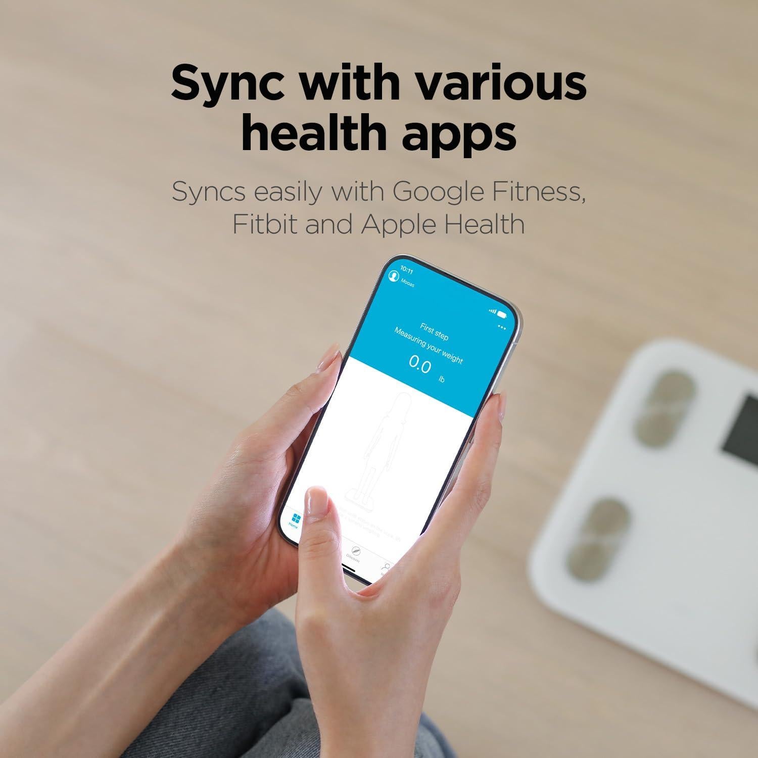 Balanza Inteligente Mooas Bluetooth 180 kg Grasa Corporal IMC