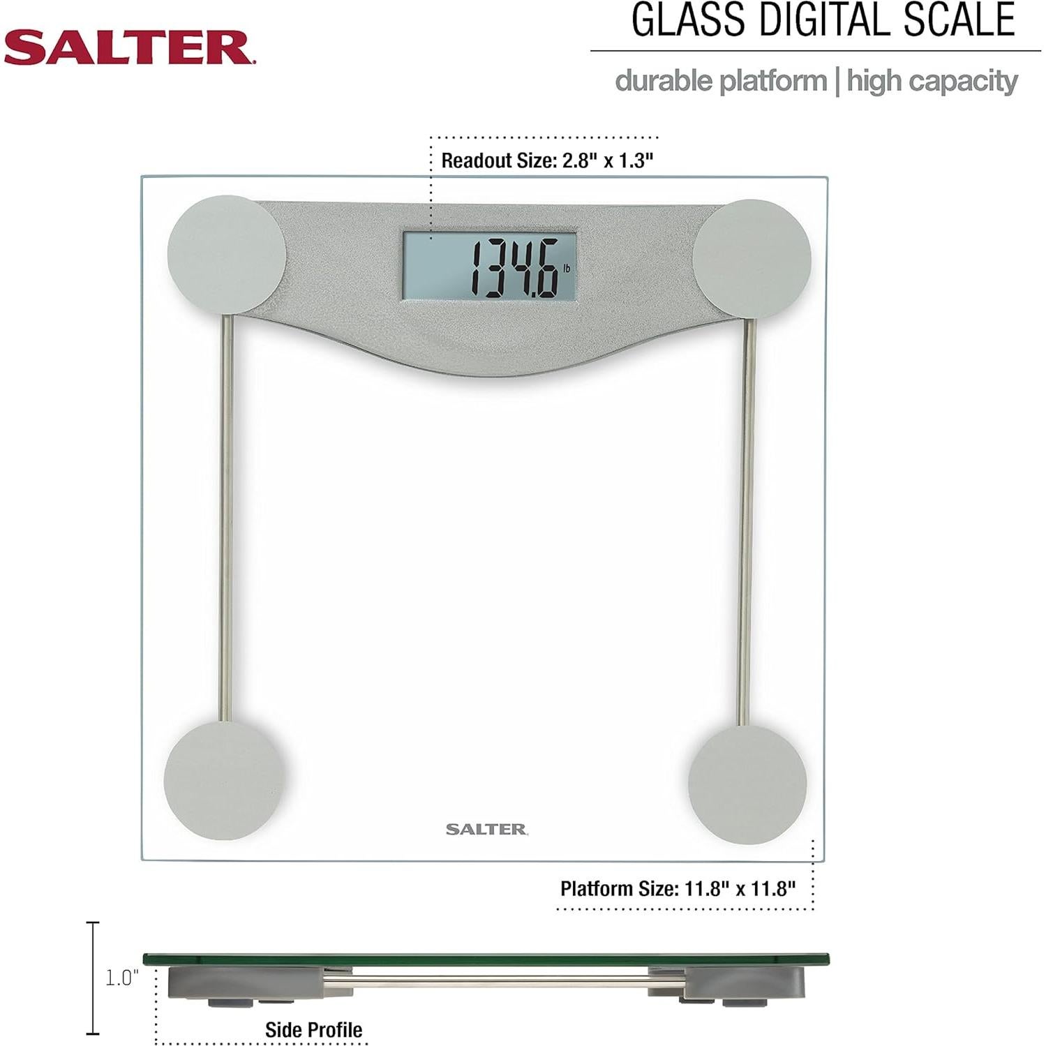 Báscula Digital de Vidrio Salter E-Tech 181 kg Retroiluminada