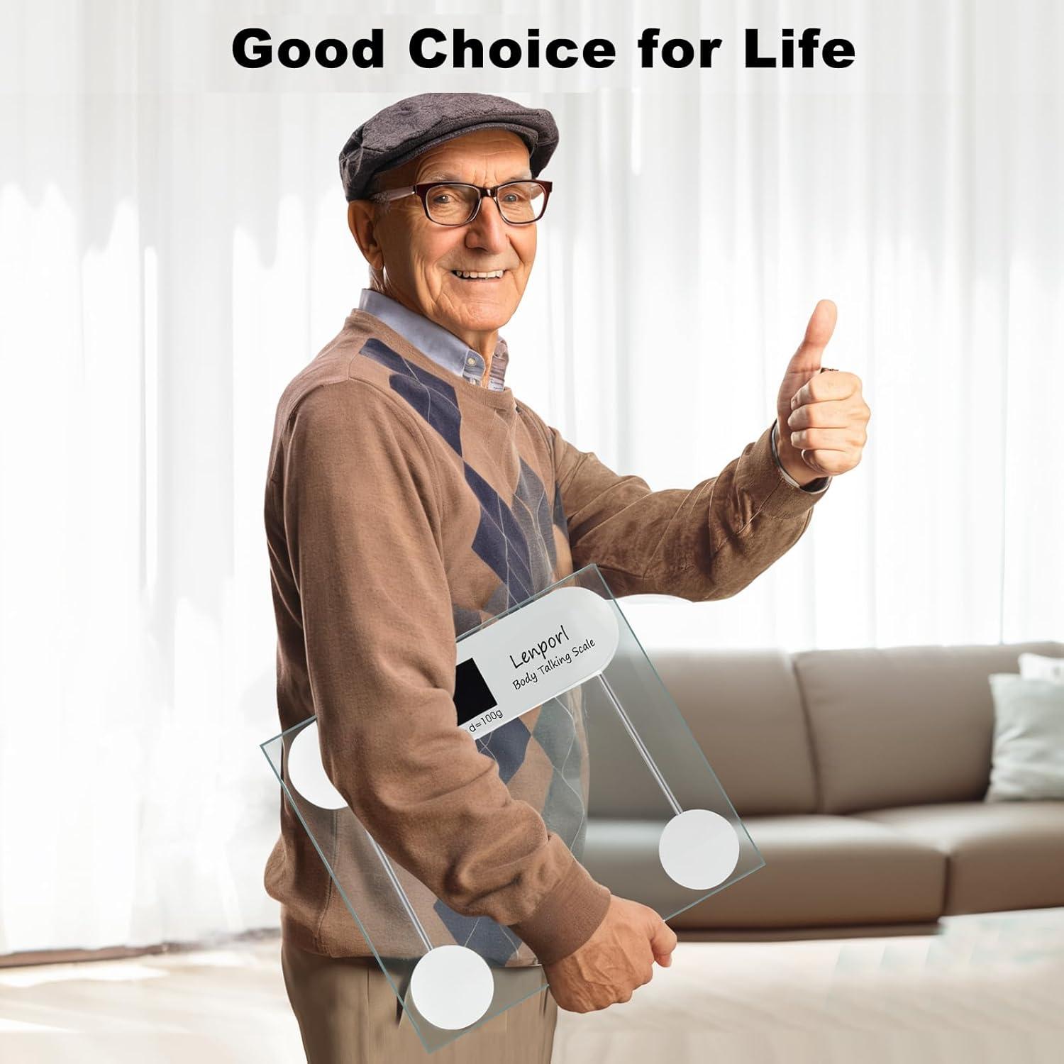 Báscula Digital que Habla Lenporl 200 kg con Pantalla LCD