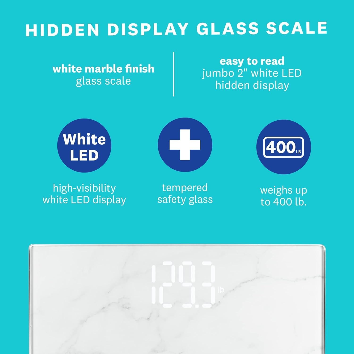 Báscula Digital de Baño Conair WW545Z Acabado Mármol 182 kg