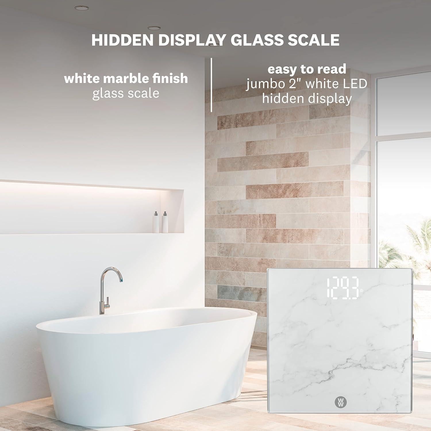 Báscula Digital de Baño Conair WW545Z Acabado Mármol 182 kg