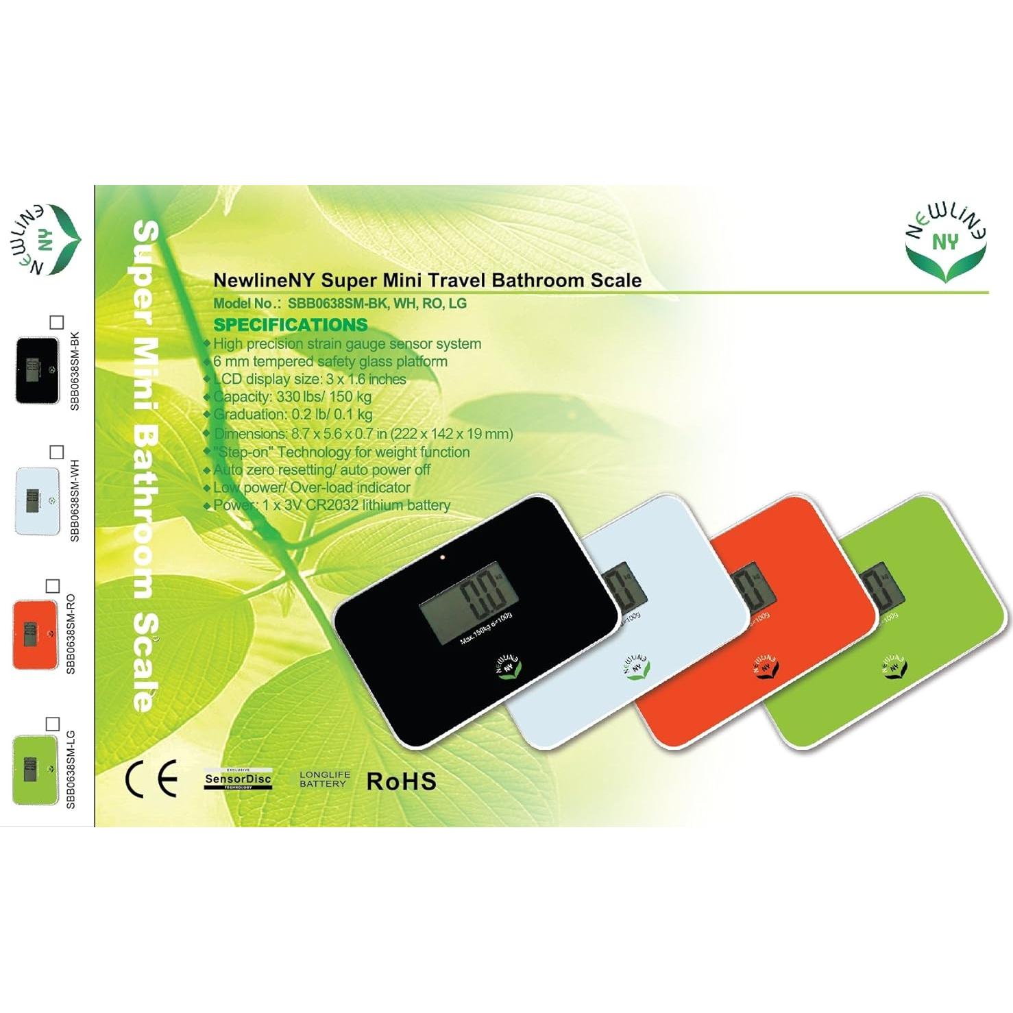 Báscula de Baño de Viaje Newline SBB0638SM Blanca 147.42 kg