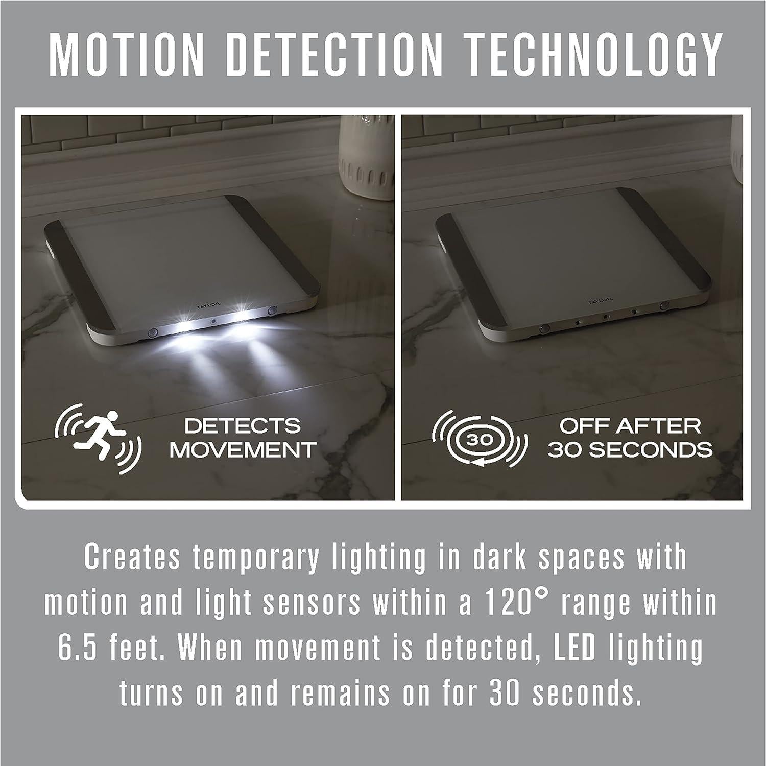 Báscula Digital de Vidrio Taylor 200 kg con Sensores LED