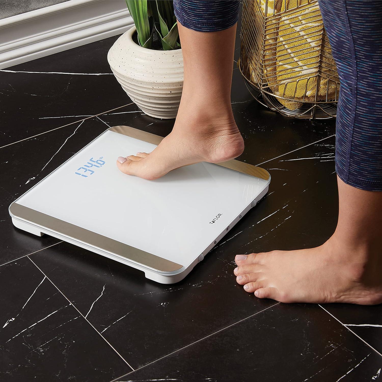 Báscula Digital de Vidrio Taylor 200 kg con Sensores LED